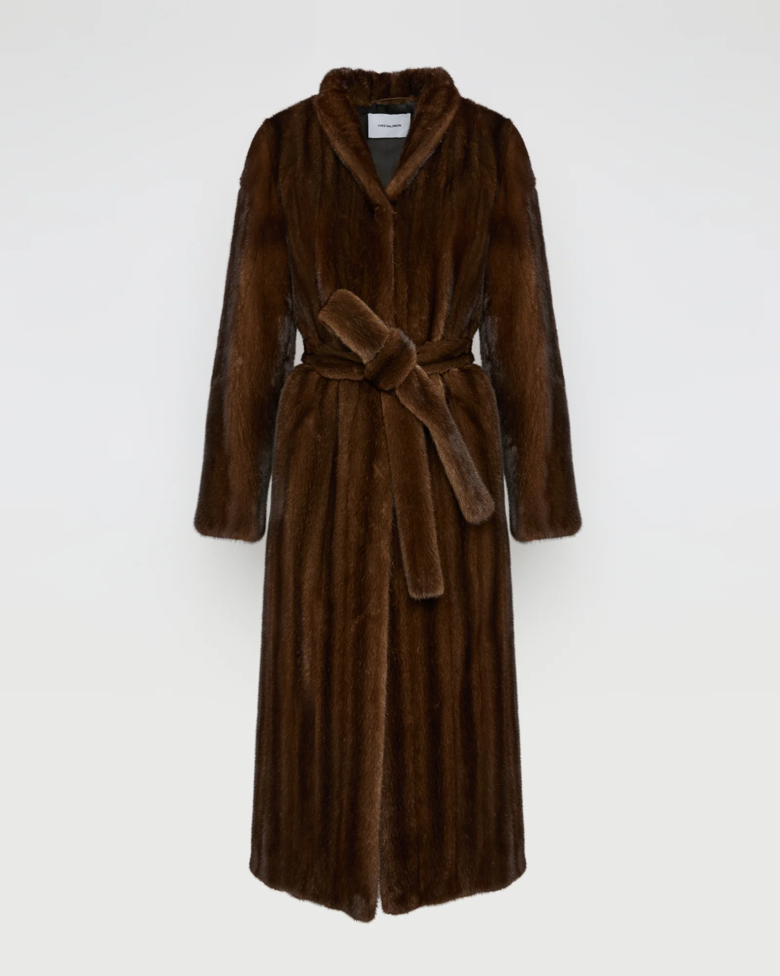 Maxi belted coat in long-haired mink fur - Image 5