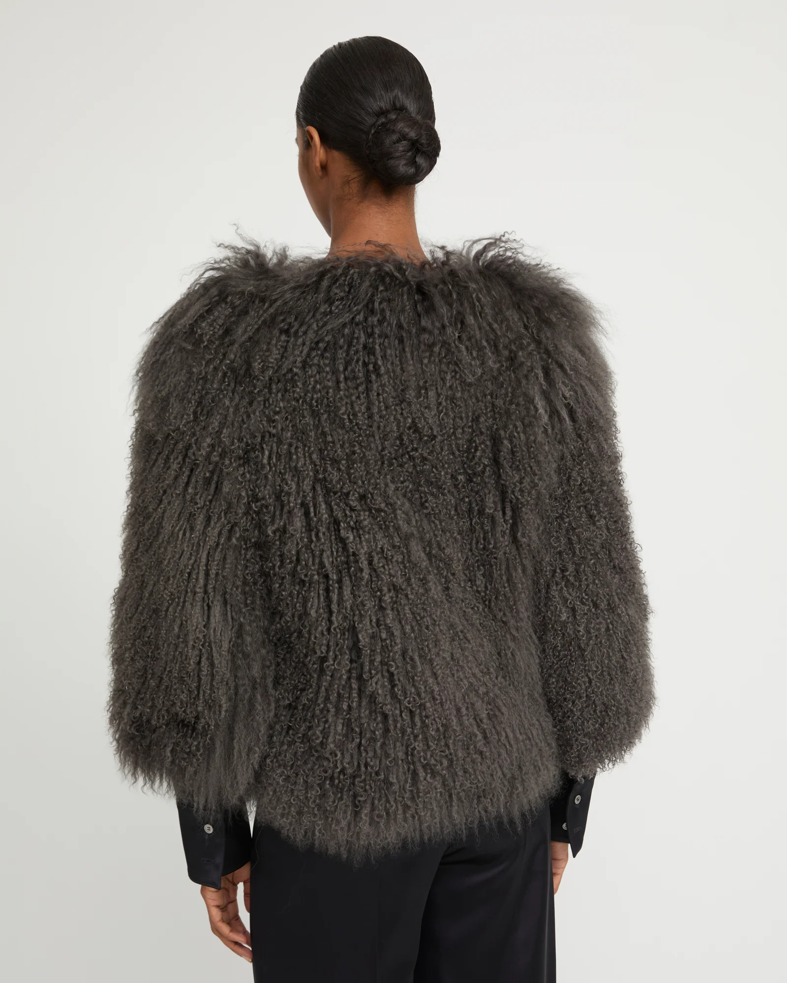 Short jacket in Mongolian lamb - Image 3