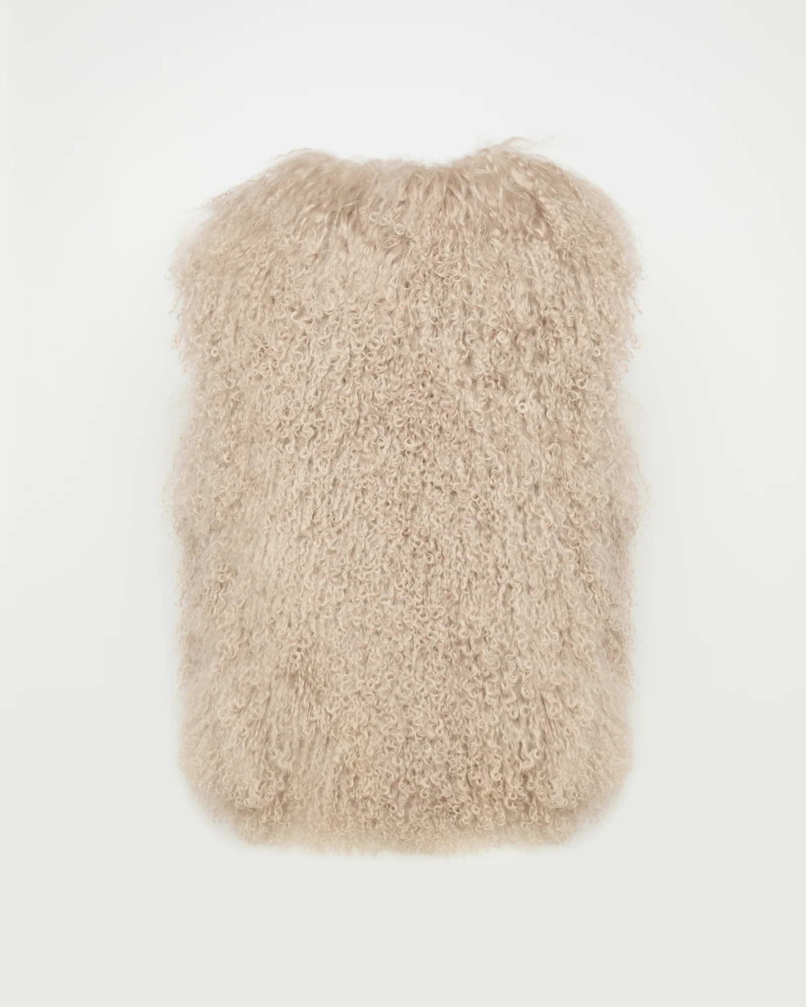 Sleeveless gilet in Mongolian lambskin - Image 5