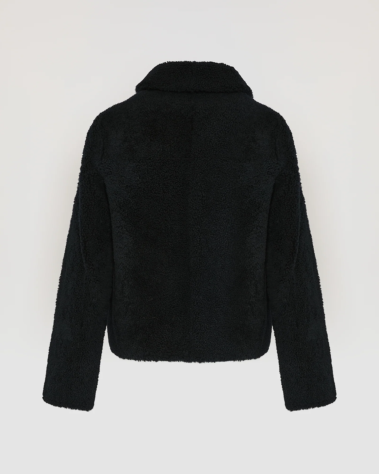 Short butonned jacket in Merino lambskin - Image 6