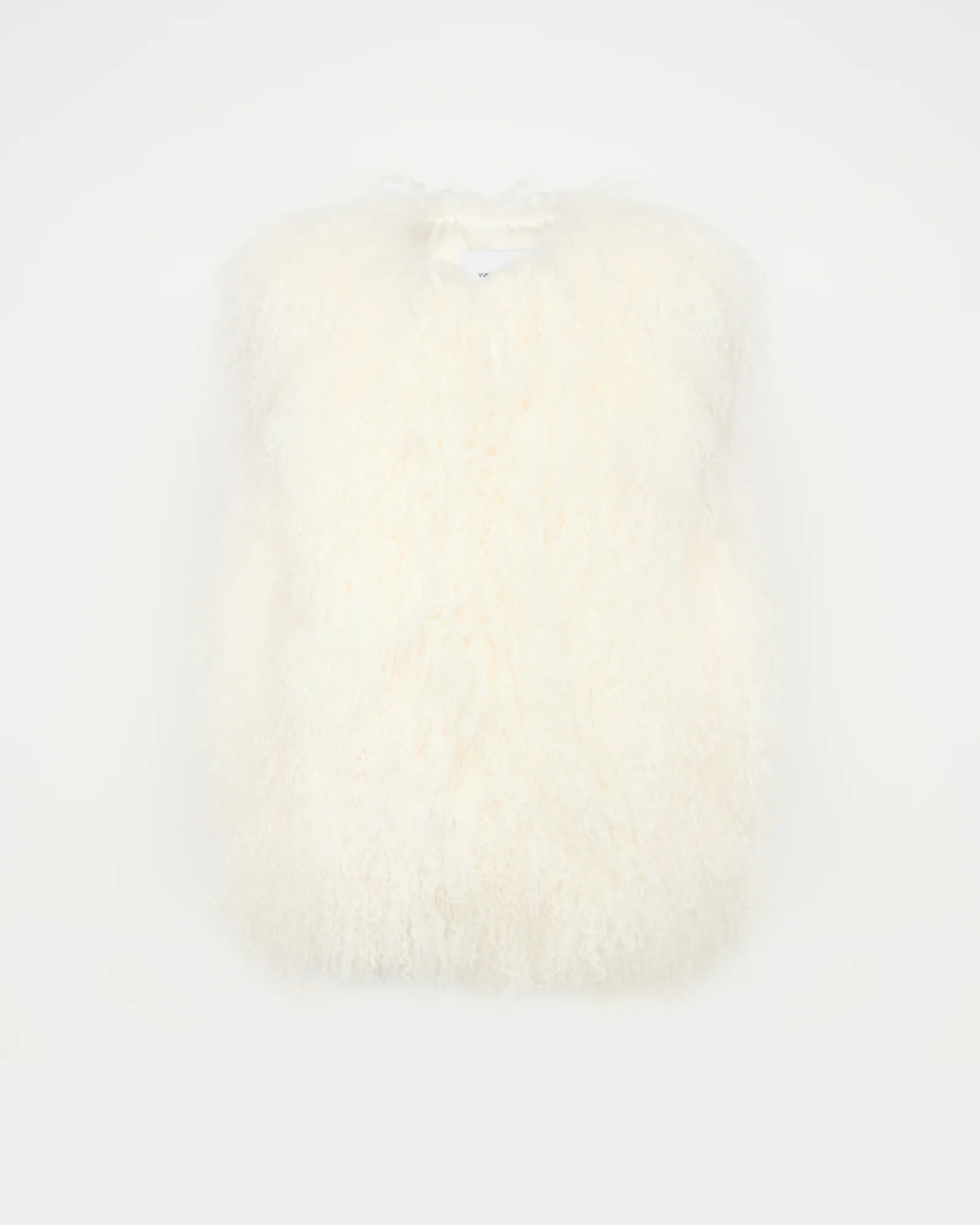 Sleeveless gilet in Mongolian lambskin - Image 4