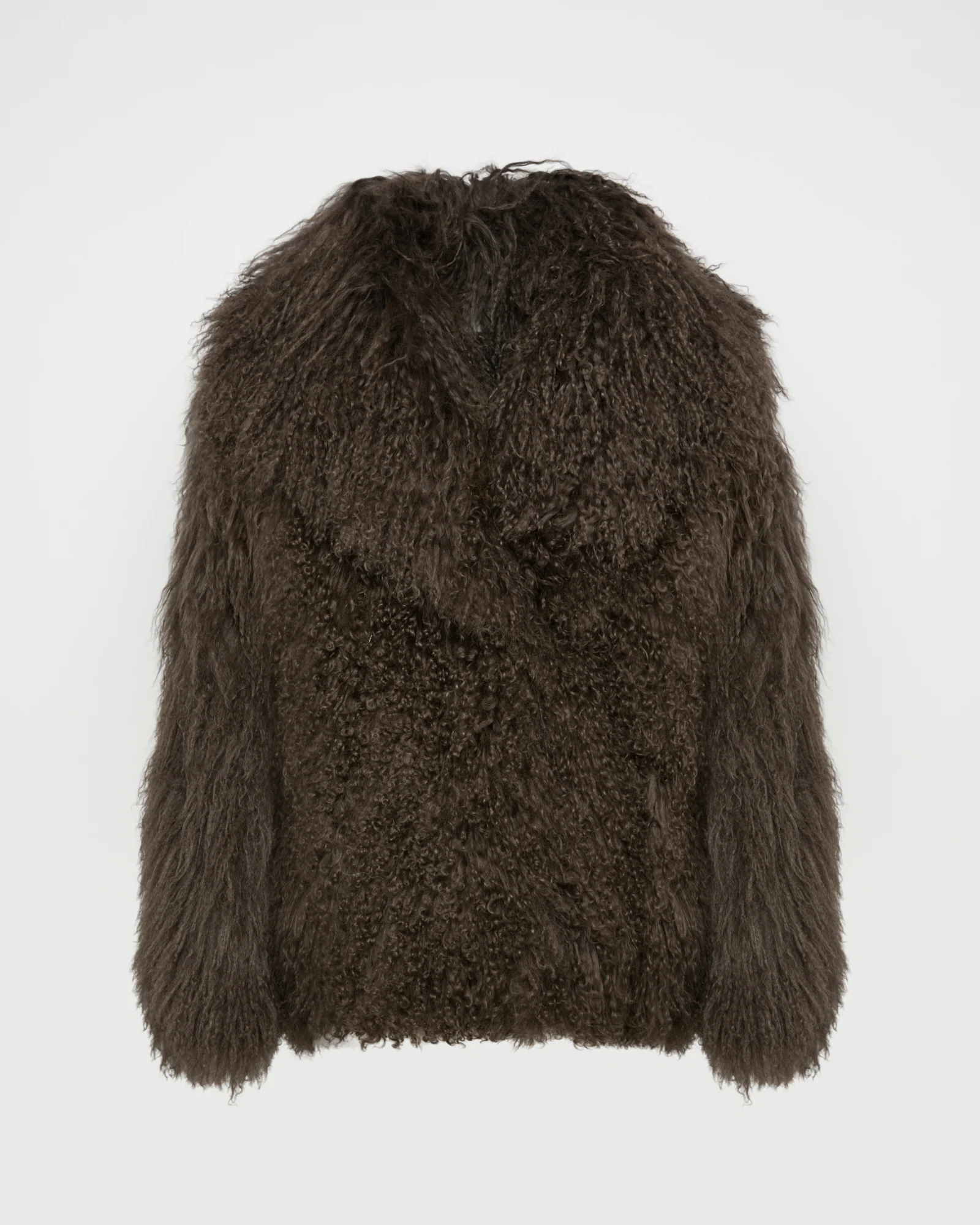 Oversized Mongolian lamb jacket - Image 4