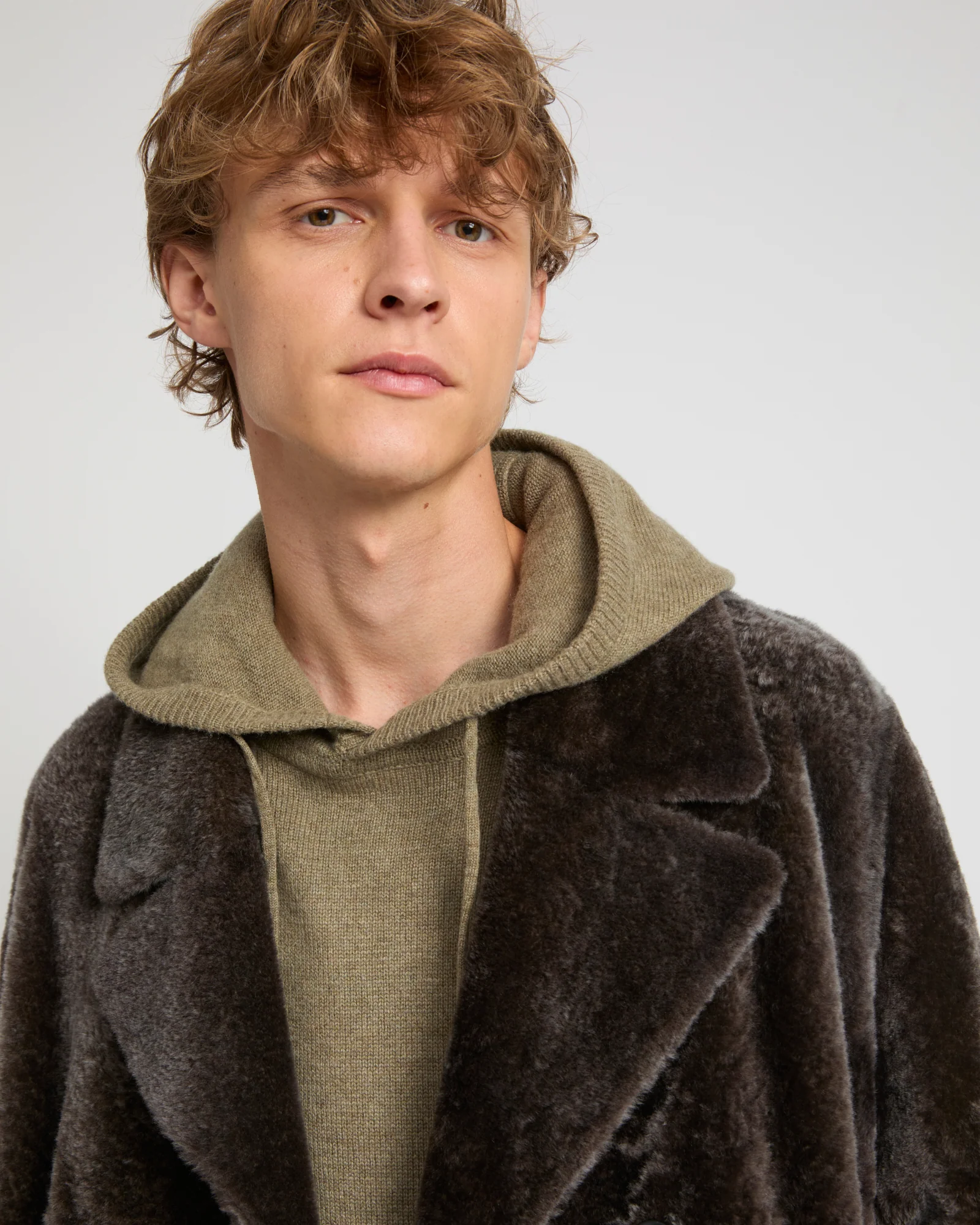 Long coat in Lacon shearling lambskin - Image 3