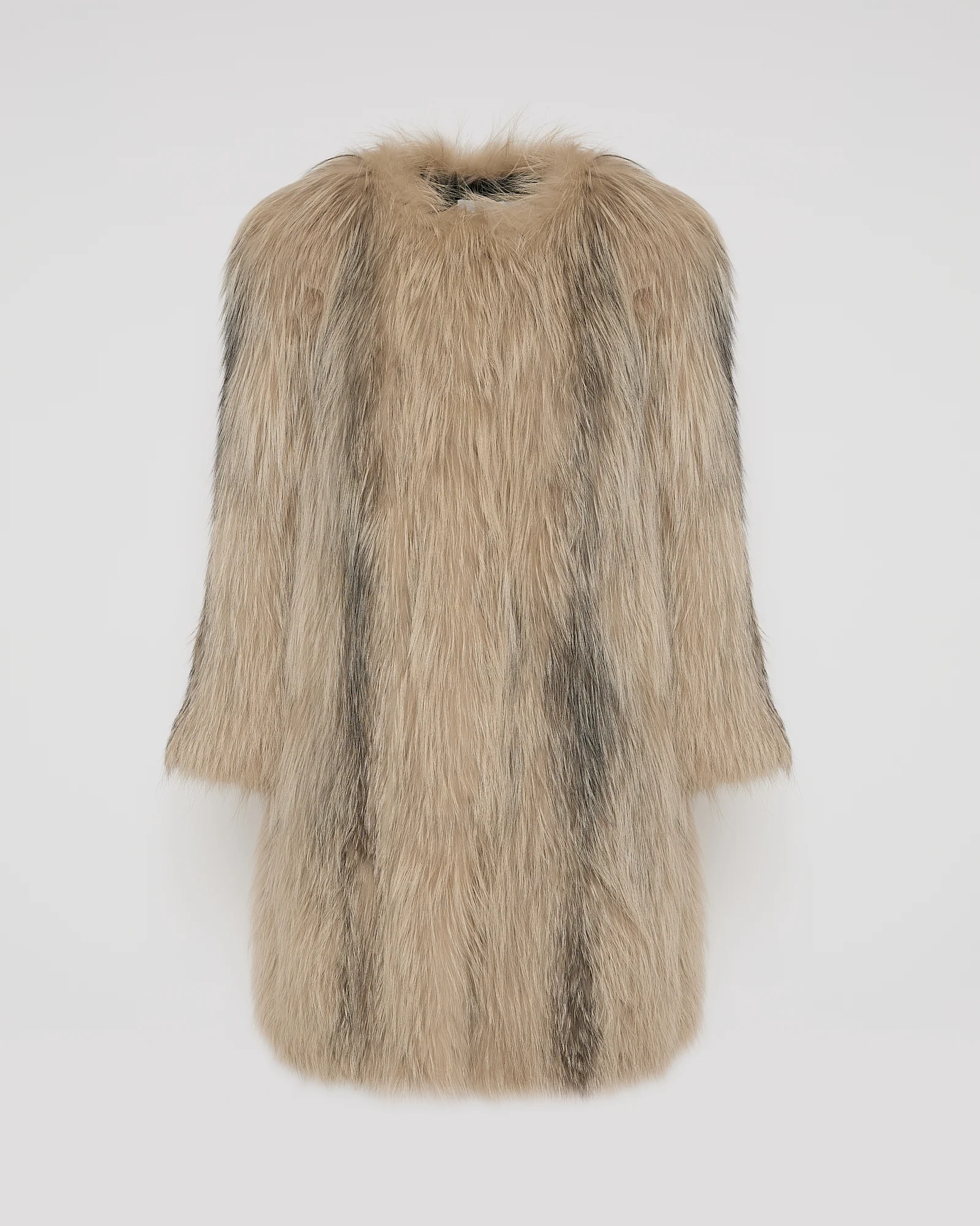Long jacket in knitted fox fur - Image 5