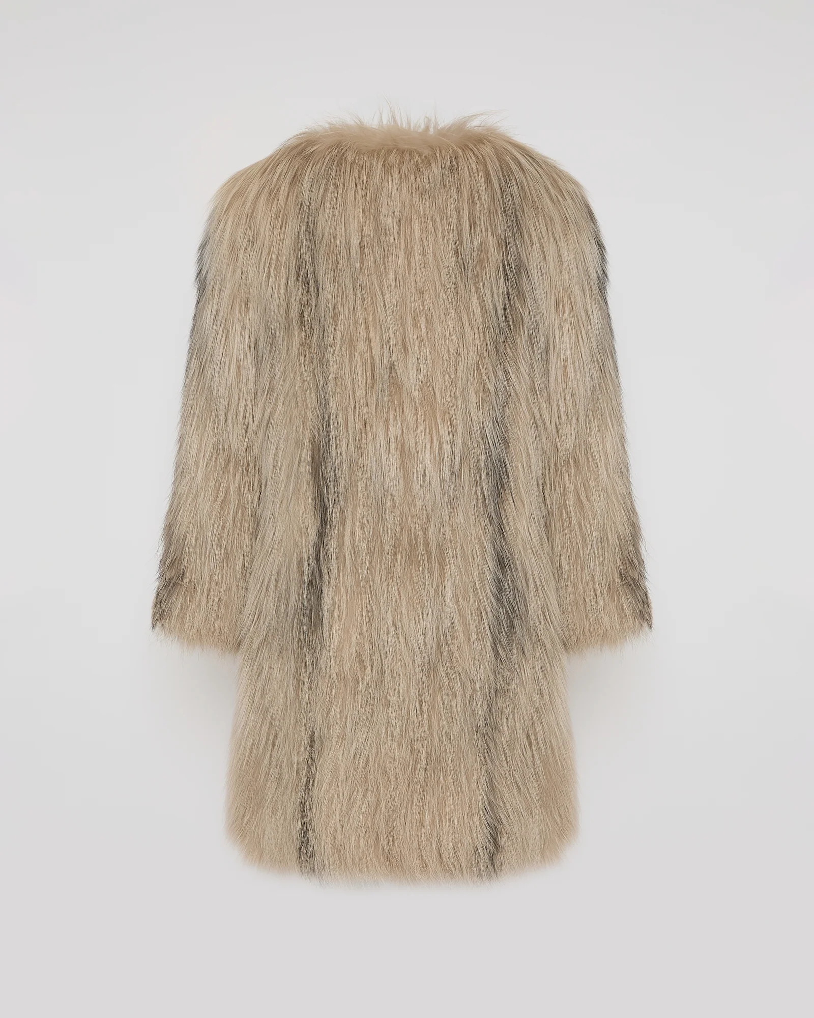 Long jacket in knitted fox fur - Image 6