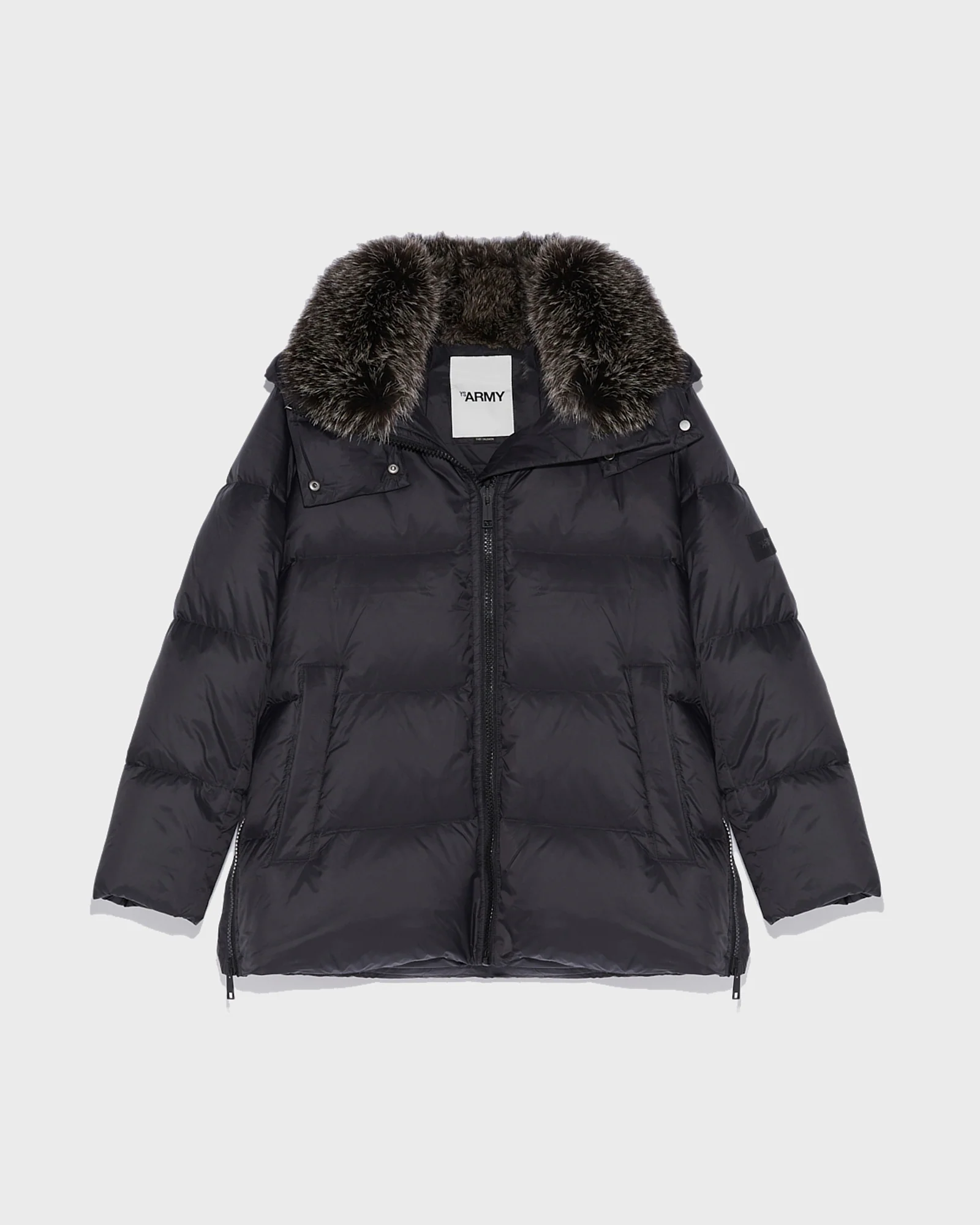 Iconic "A" line down jacket with fox fur collar - Image 5