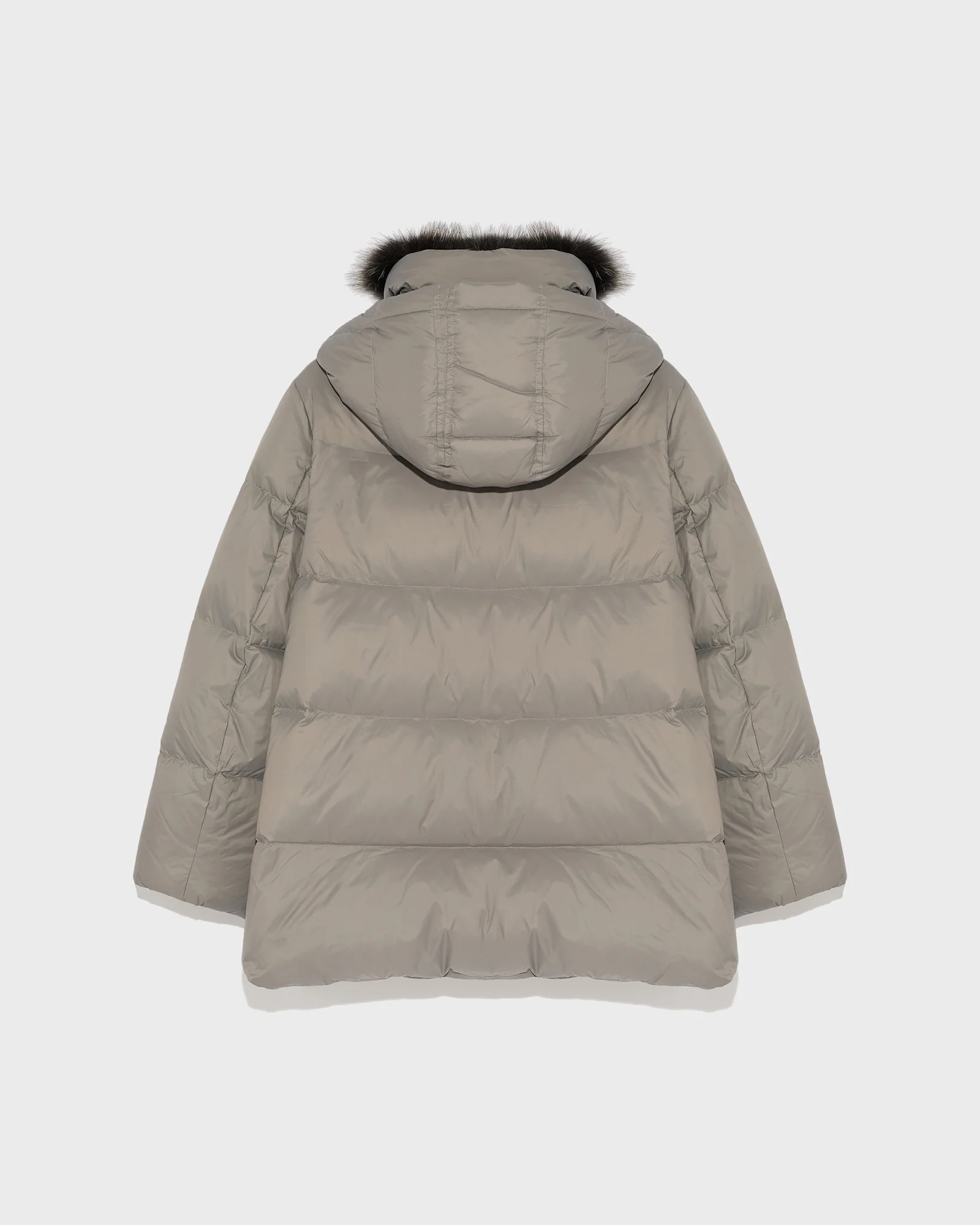Iconic "A" line down jacket with fox fur collar - Image 6