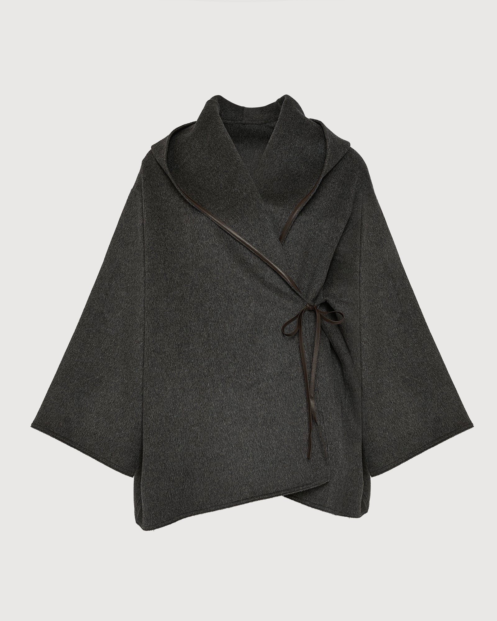Oversized short coat in double-sided cashmere blend - Image 6
