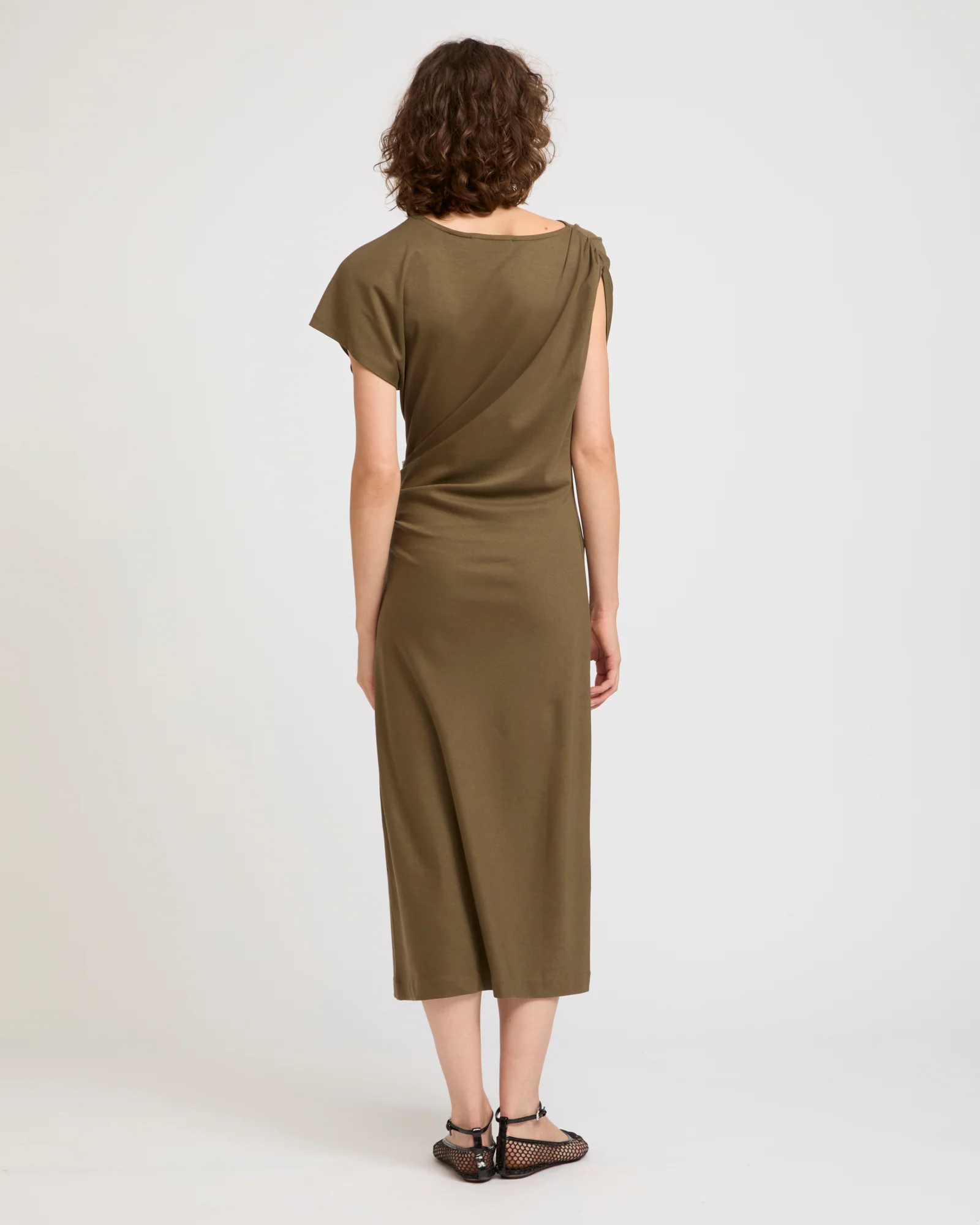 Asymmetrical jersey dress - Image 3