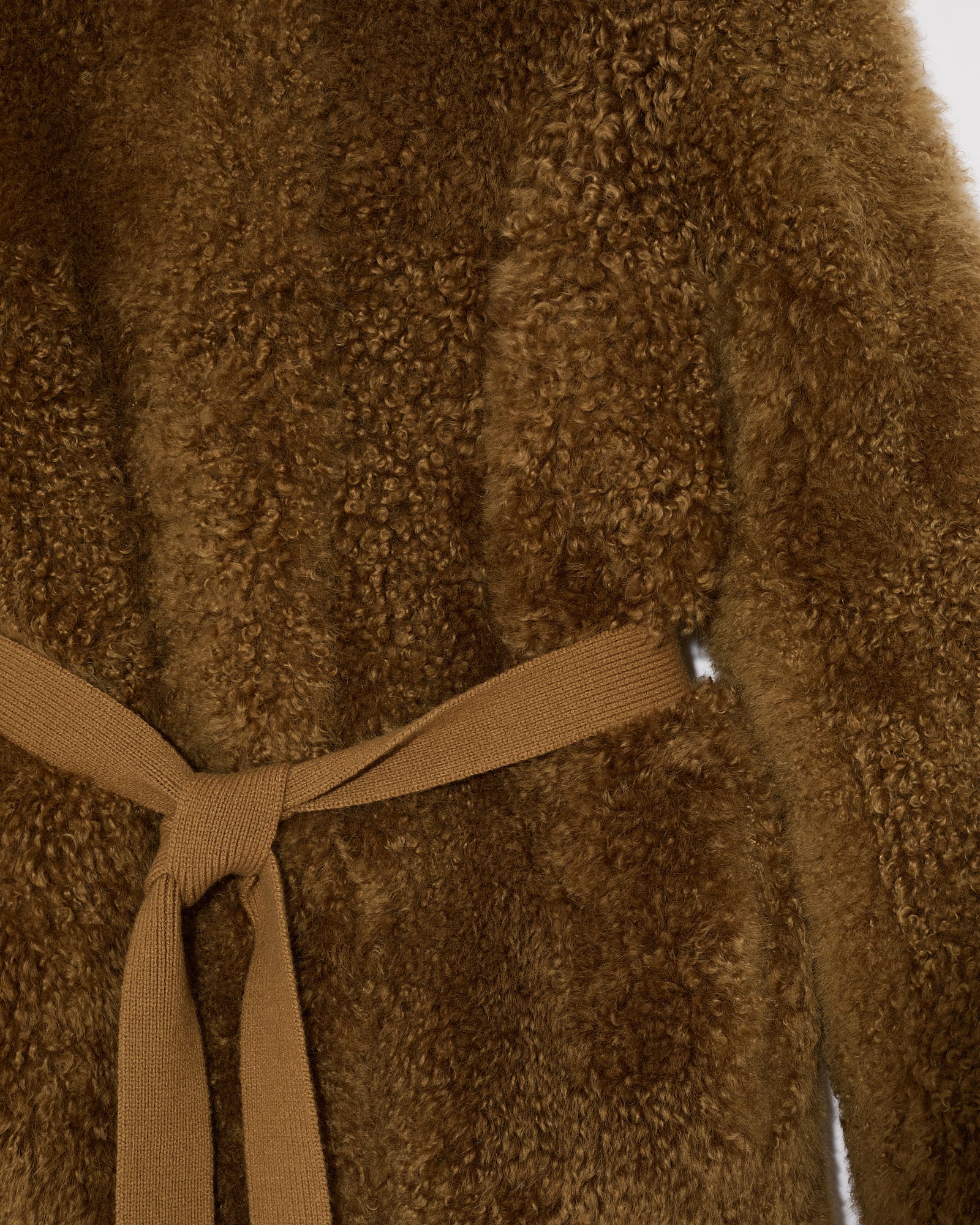 Coat in merino knit and lambskin - Image 3