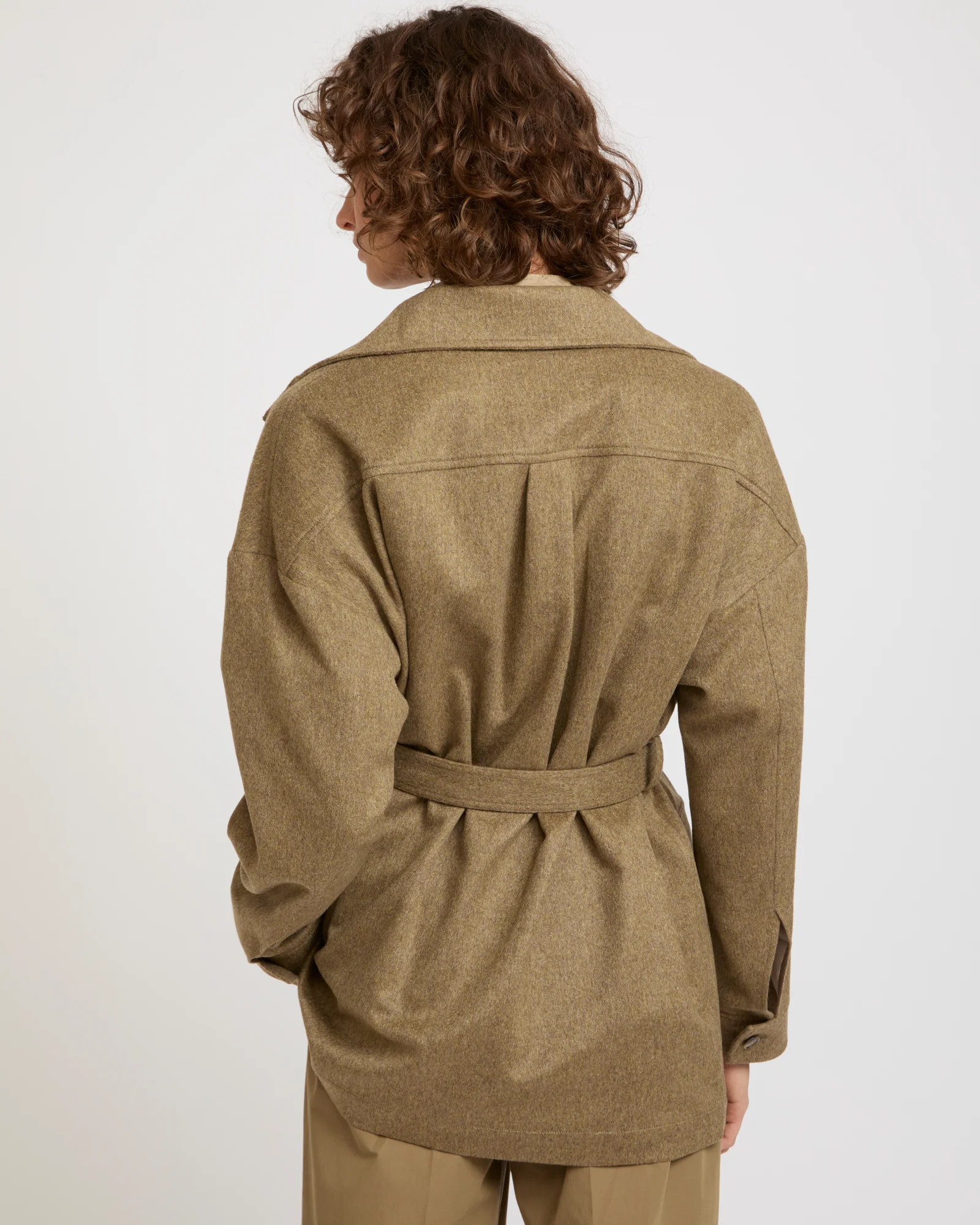 Safari jacket in cashmere made from Loro Piana fabric - Image 3