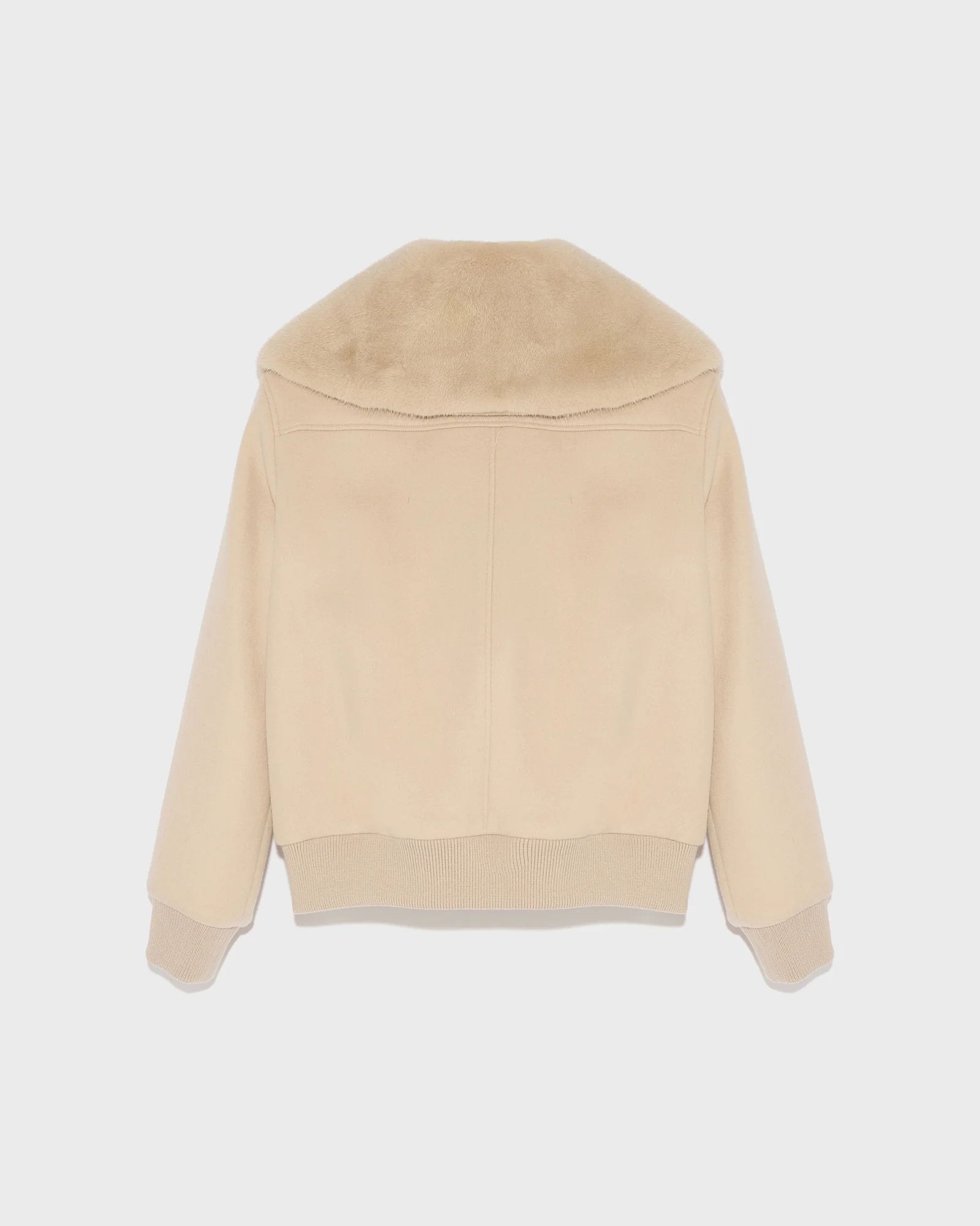 Cashmere wool jacket with mink fur collar - Image 6