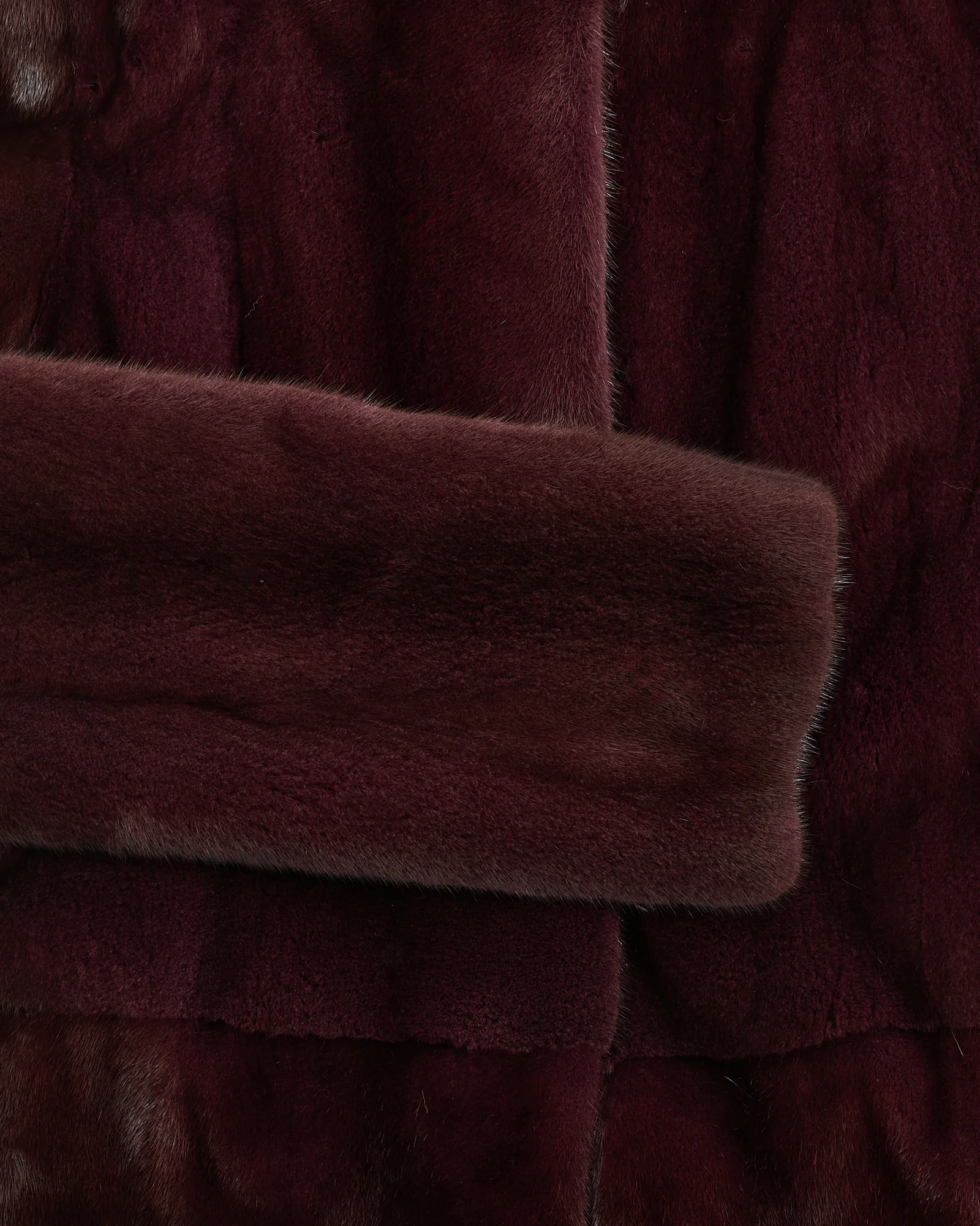Collarless coat in long-haired mink - Image 3