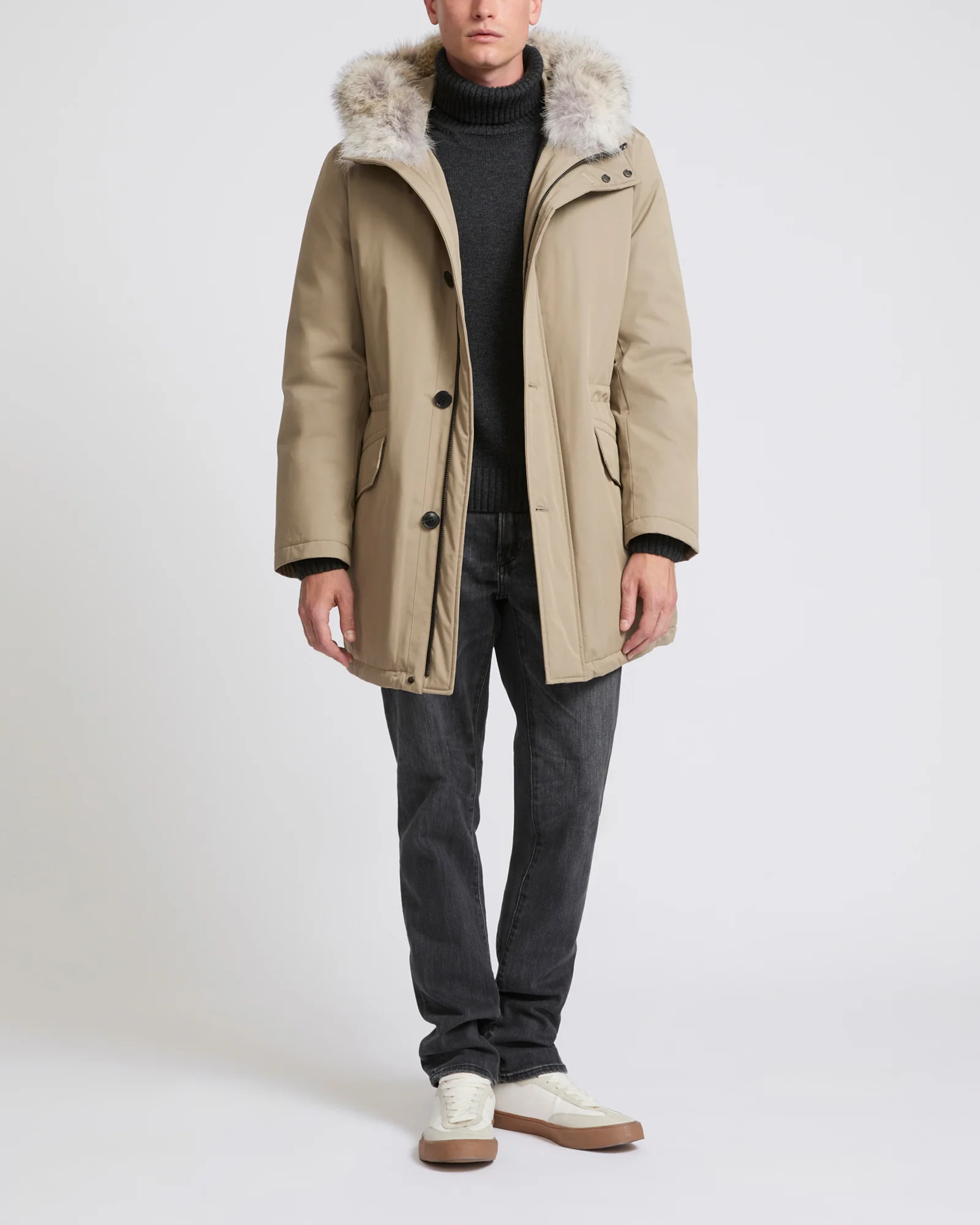 Waterproof cotton-blend iconic parka with coyote fur trim - Image 4