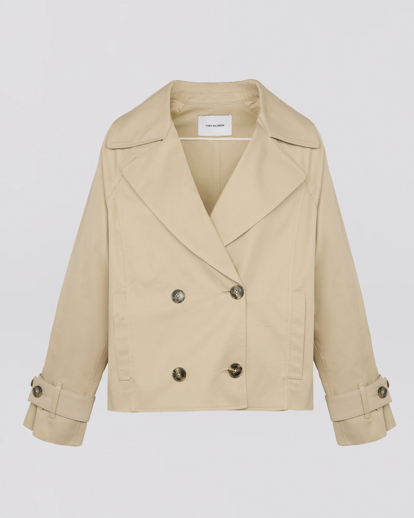 Cotton gabardine trench jacket - Image 5
