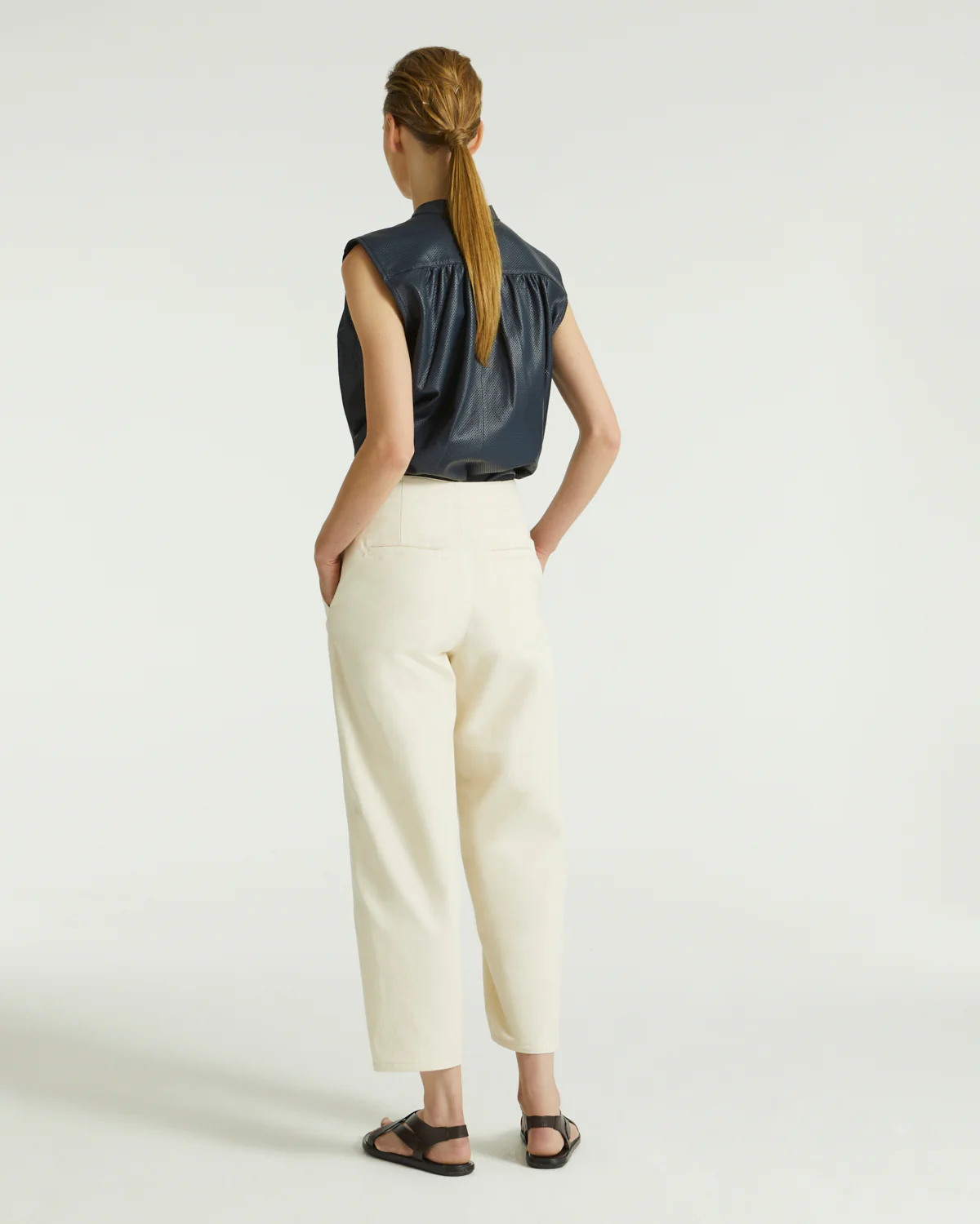 Cotton gabardine trousers - Image 3