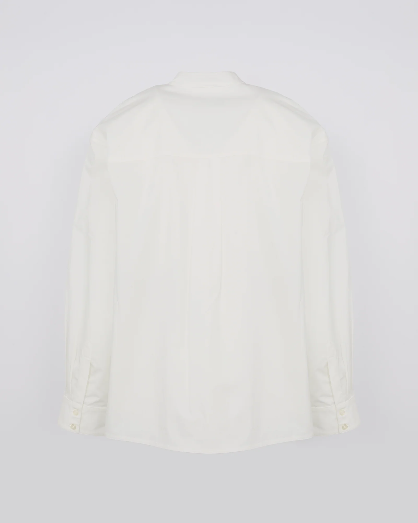 Cotton poplin blouse with leather inserts - Image 7