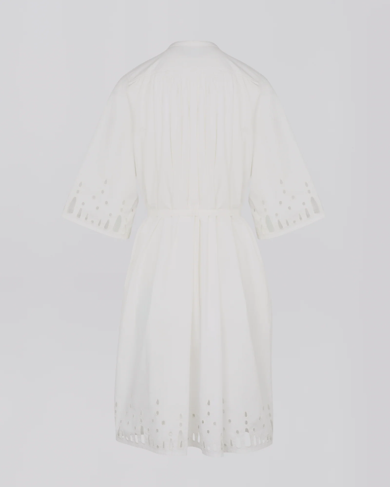 Cotton poplin dress with broderie anglaise - Image 6