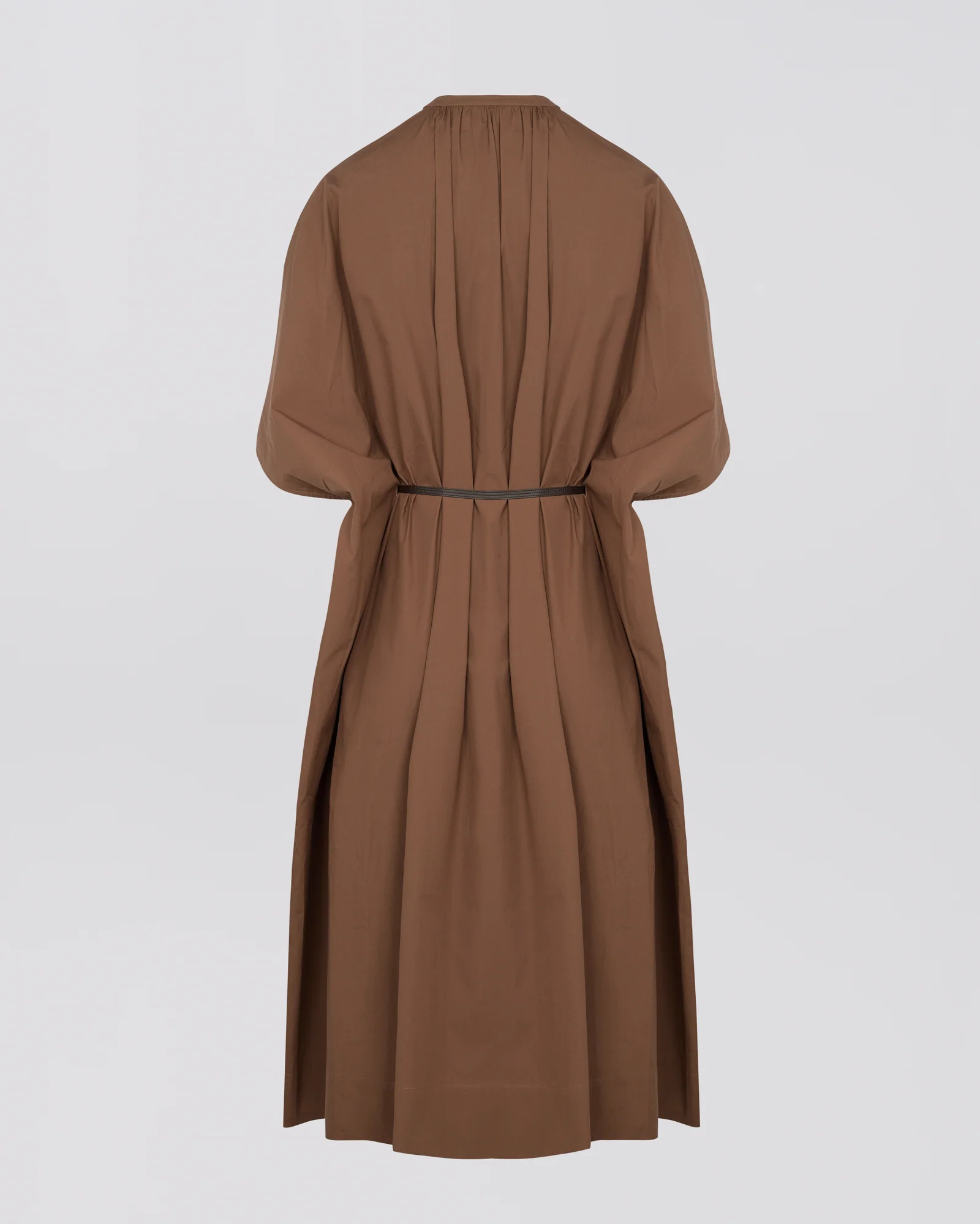 Cotton poplin kaftan dress with leather inserts - Image 6