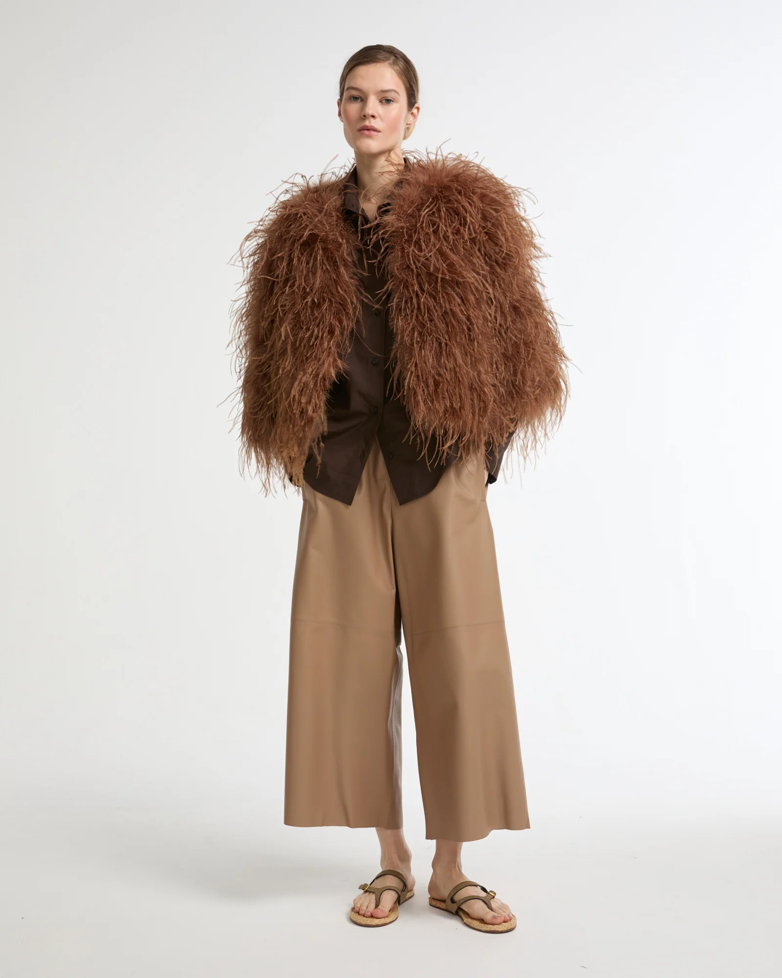 Short Ostrich Feather Jacket - Image 2