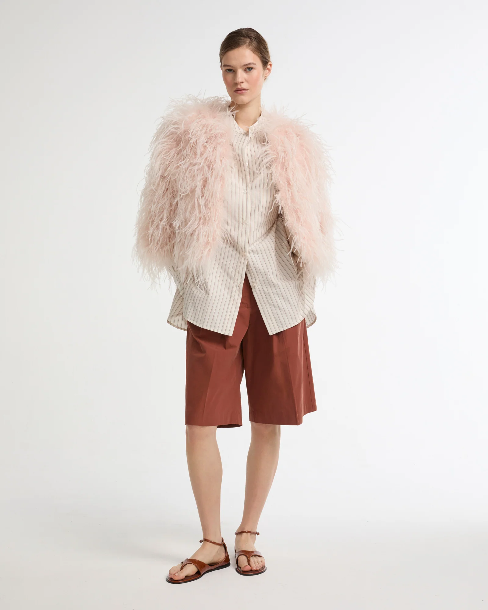 Short Ostrich Feather Jacket - Image 3