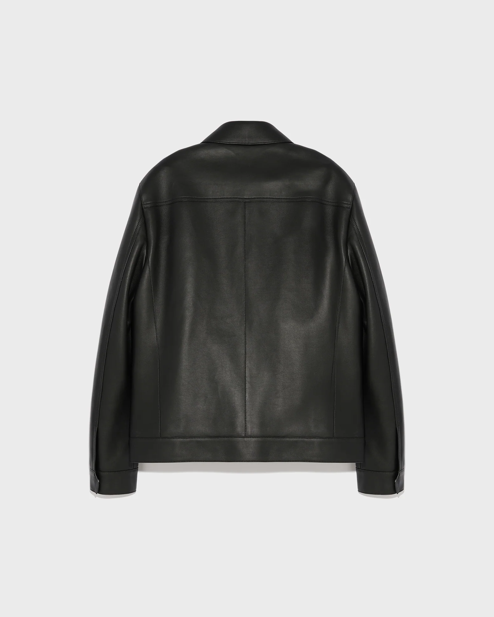 Denim jacket style leather jacket - Image 6