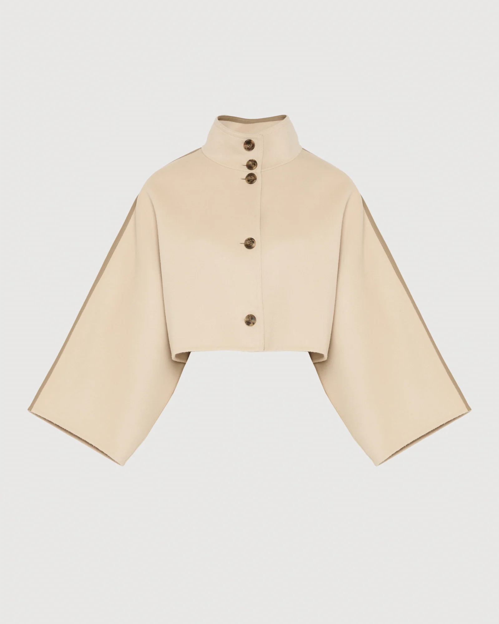 Double-sided cashmere-blend cropped cape jacket - Image 7