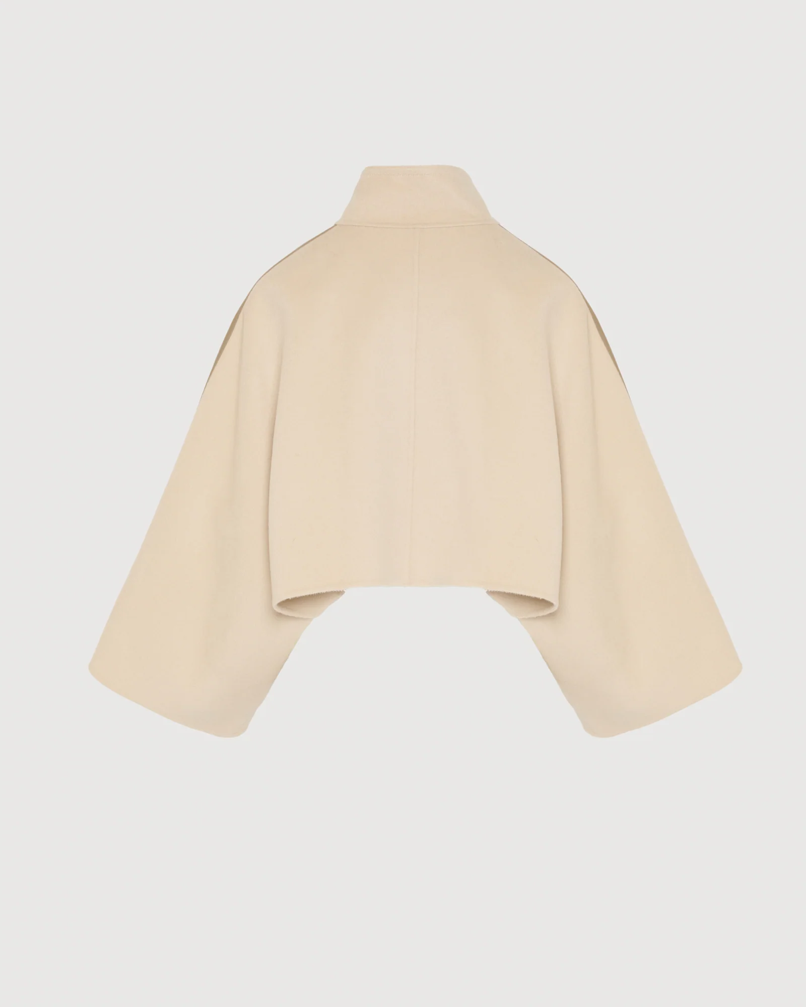Double-sided cashmere-blend cropped cape jacket - Image 8