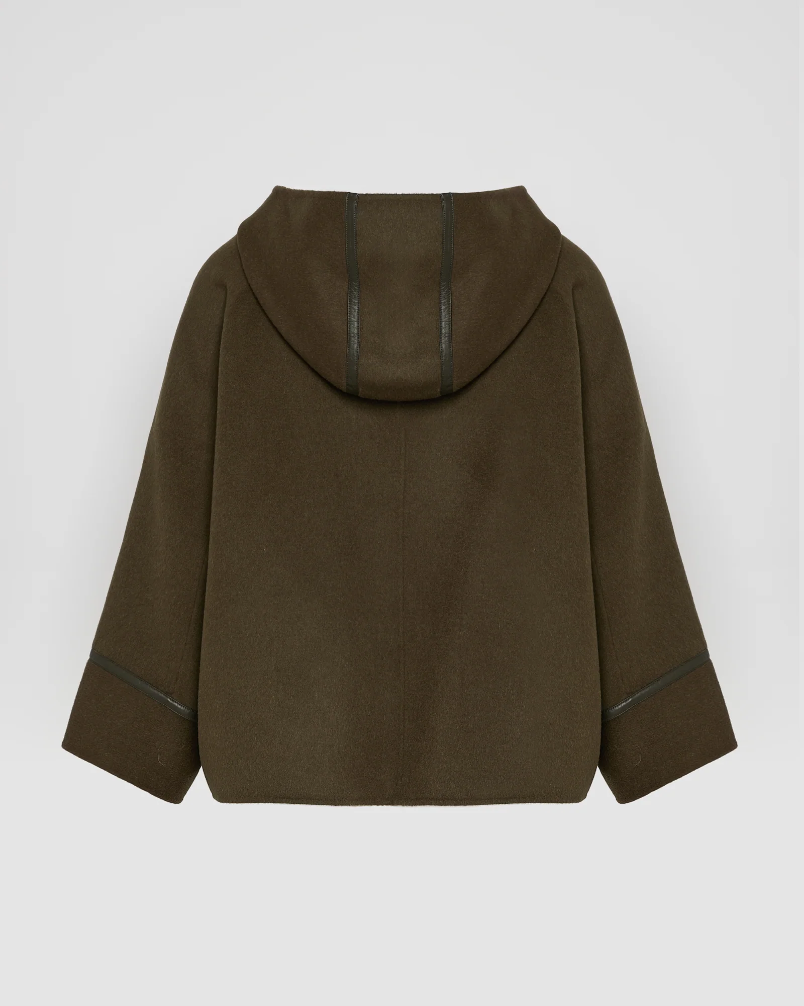 Double-sided cashmere-blend hooded cape jacket - Image 7