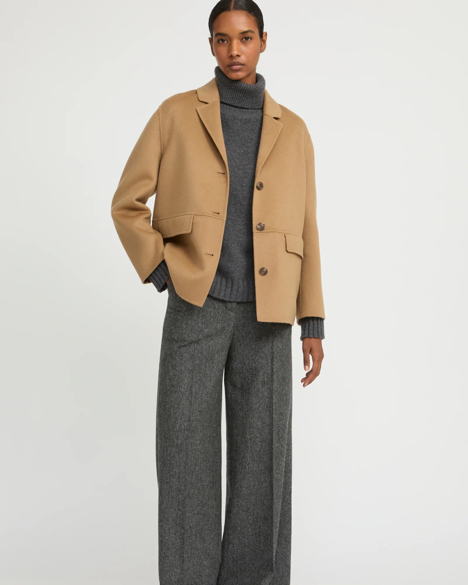 Double-sided cashmere-blend jacket - Image 3