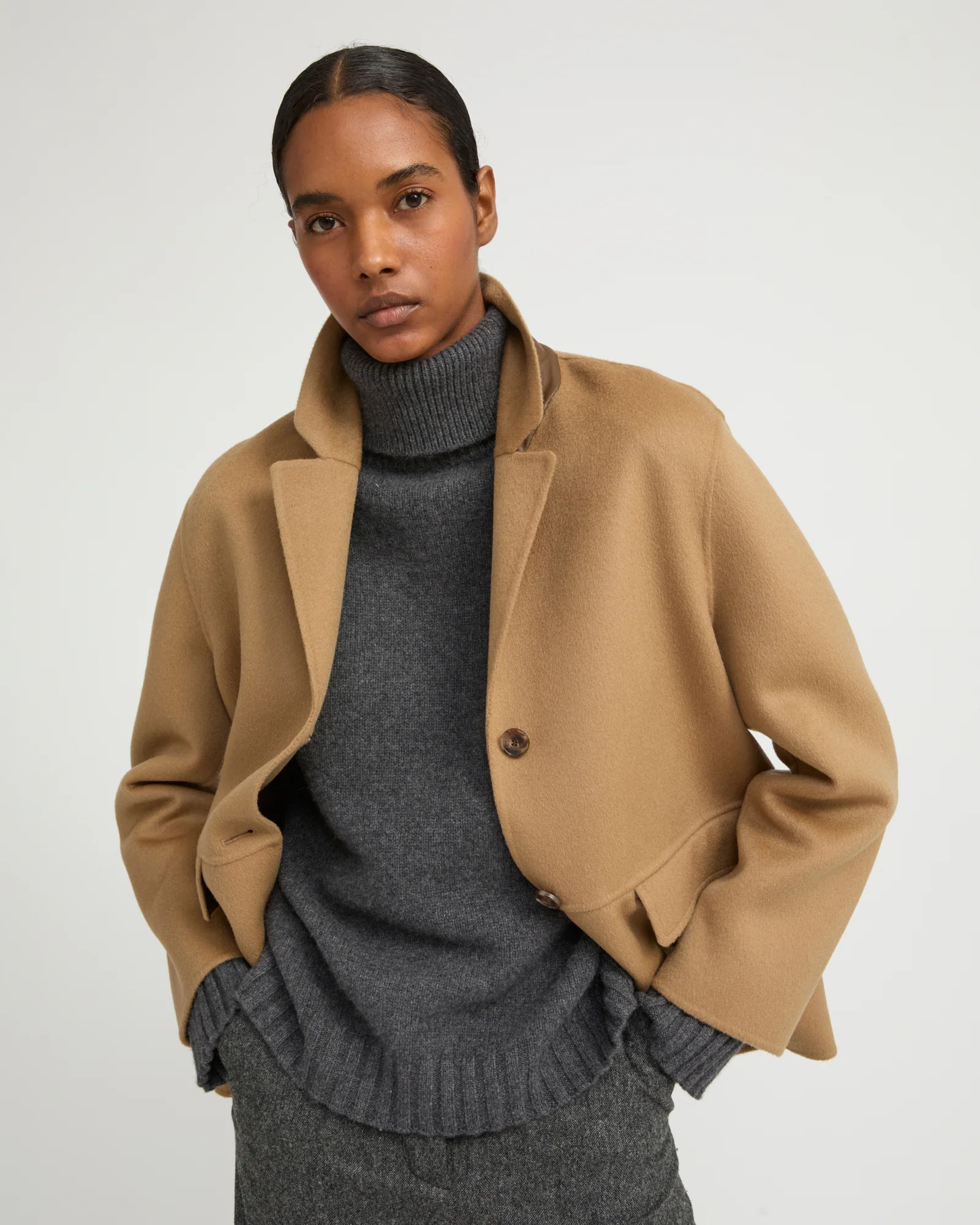 Double-sided cashmere-blend jacket - Image 4