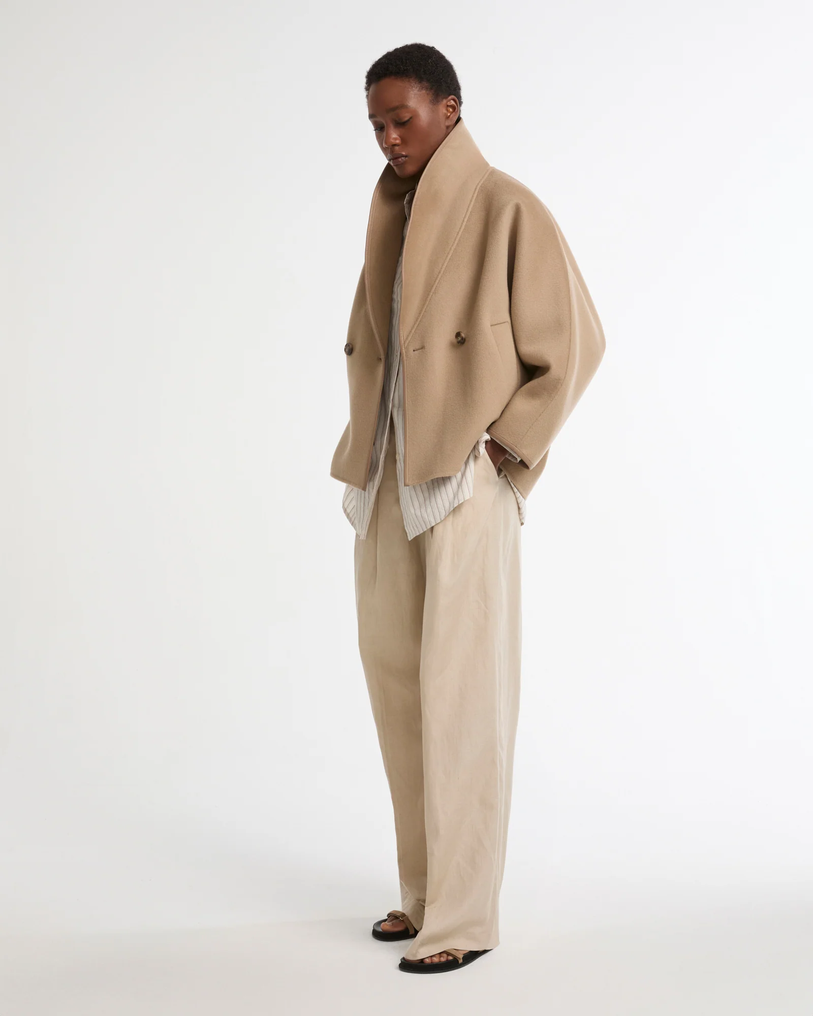Double-sided cashmere-blend pea coat - Image 4