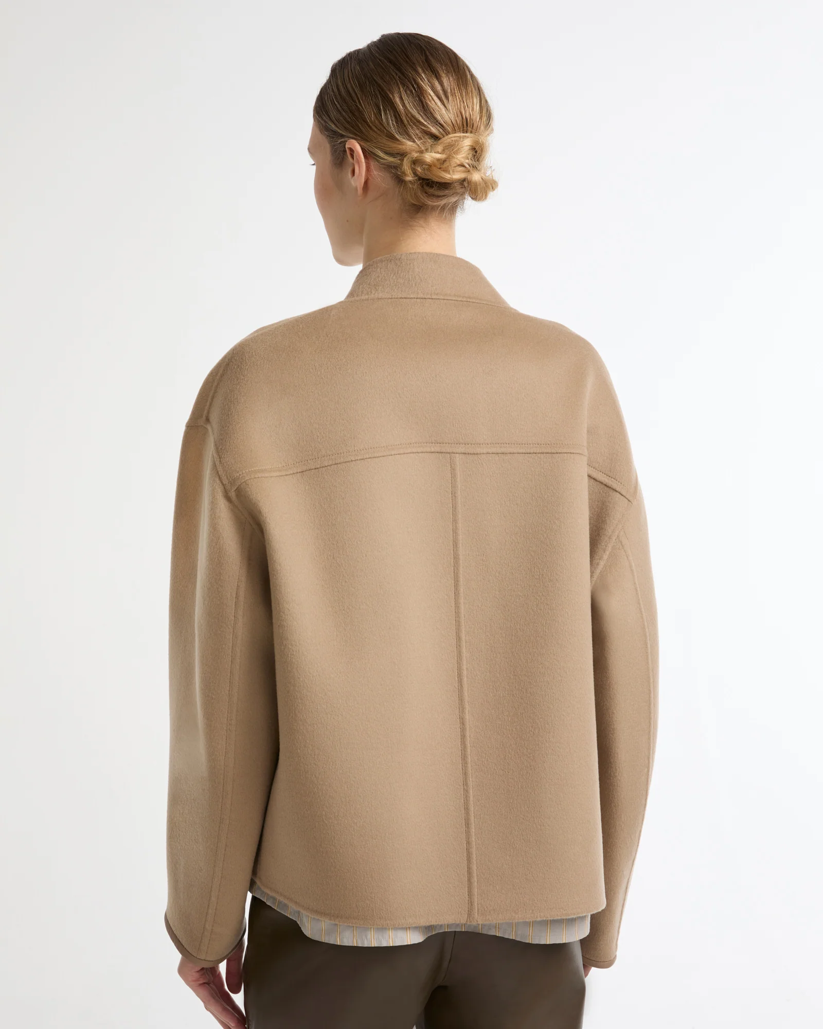 Double-sided cashmere-blend varsity jacket - Image 4
