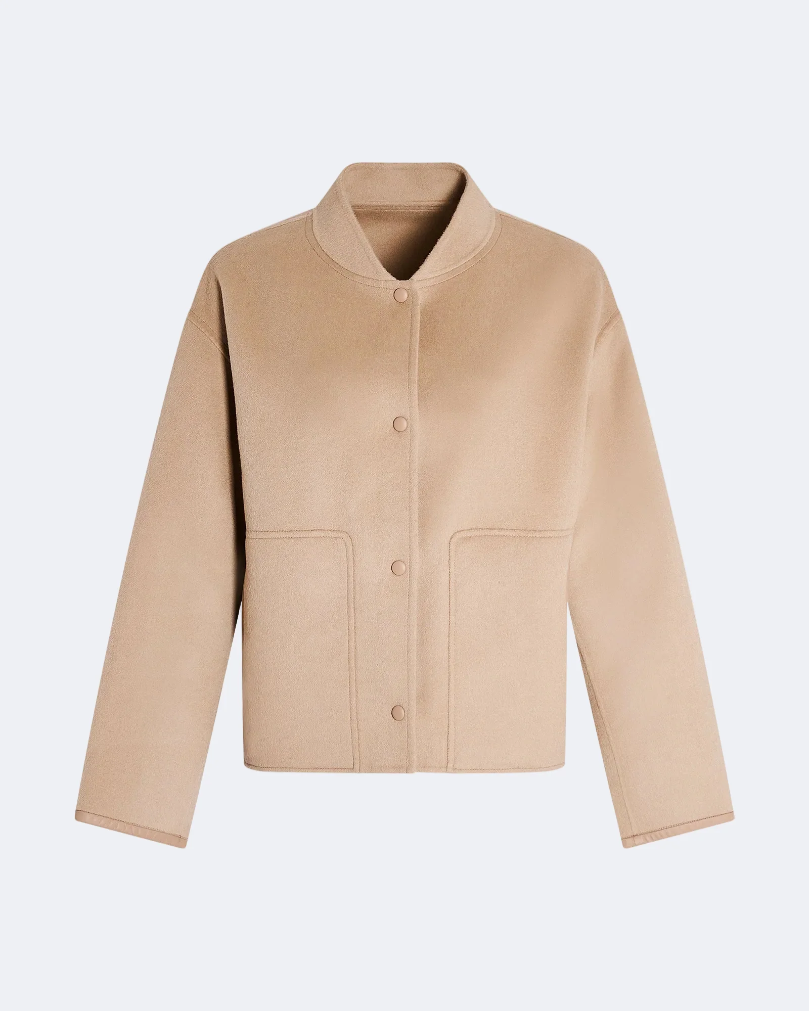 Double-sided cashmere-blend varsity jacket - Image 5