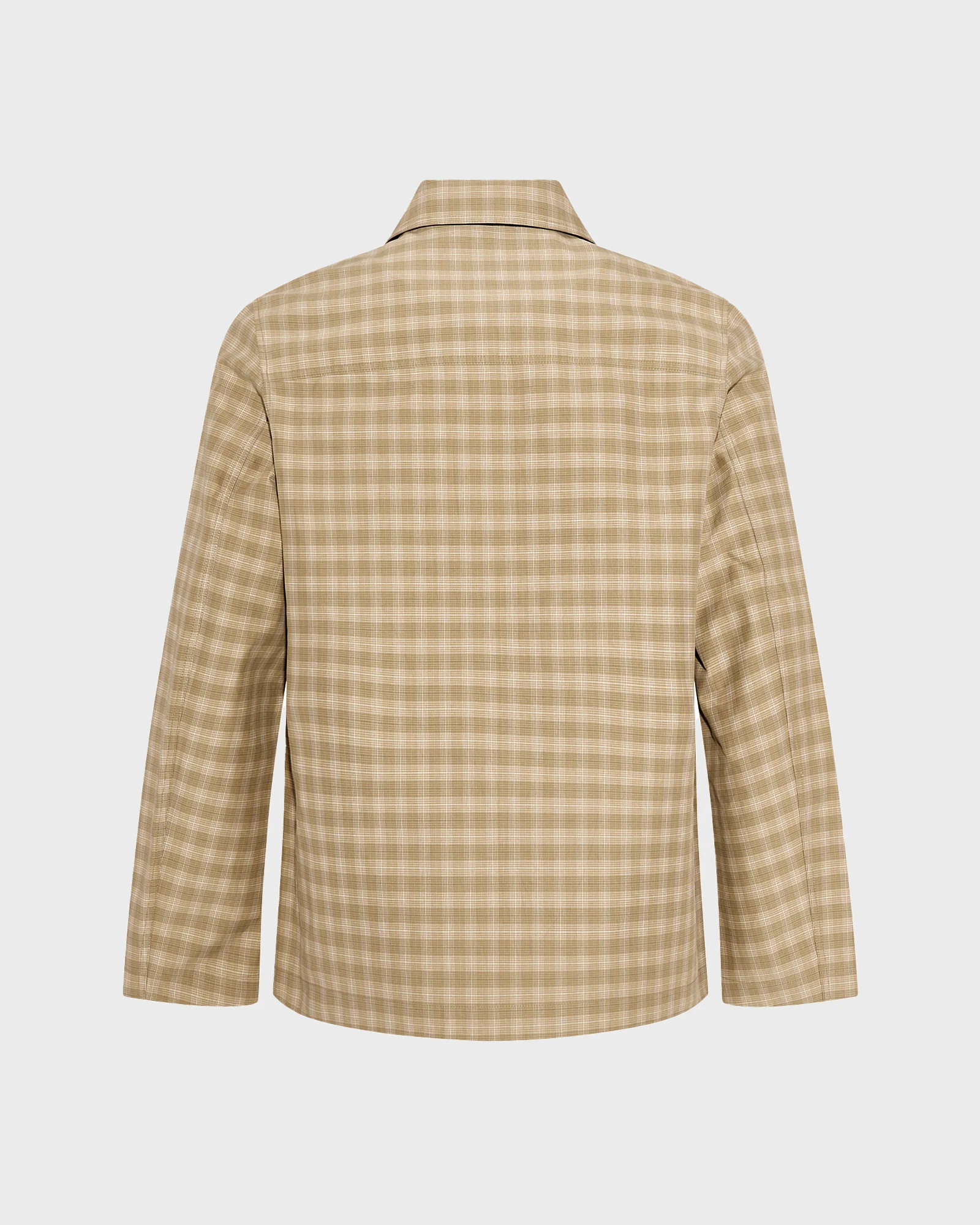 Double-sided checked cotton overshirt - Image 6