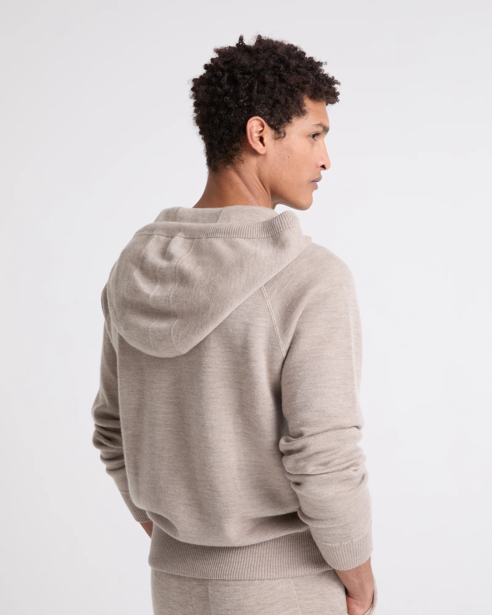Double-sided cashmere hoodie - Image 4