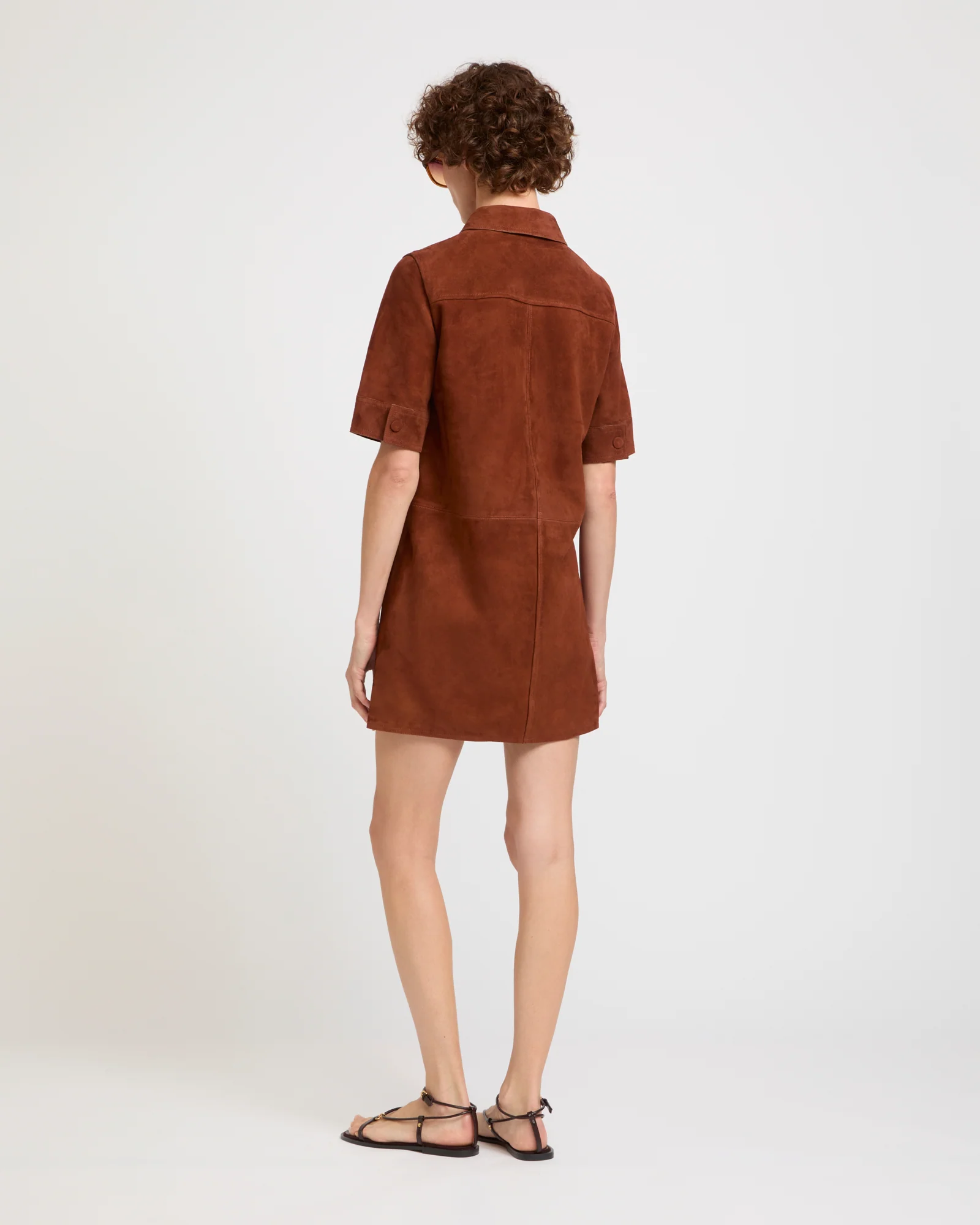 Double-sided lambskin dress - Image 4