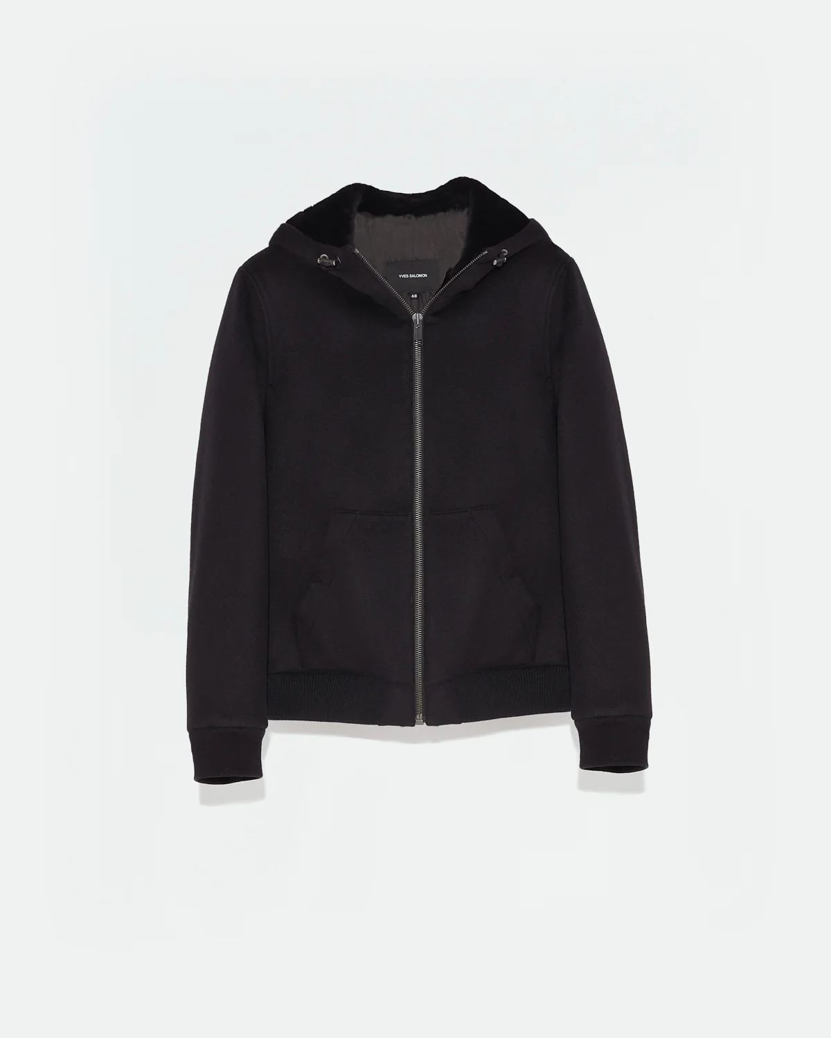 Double-Sided Wool-Cashmere Fabric Hoodie With Shearling Lining - Image 6