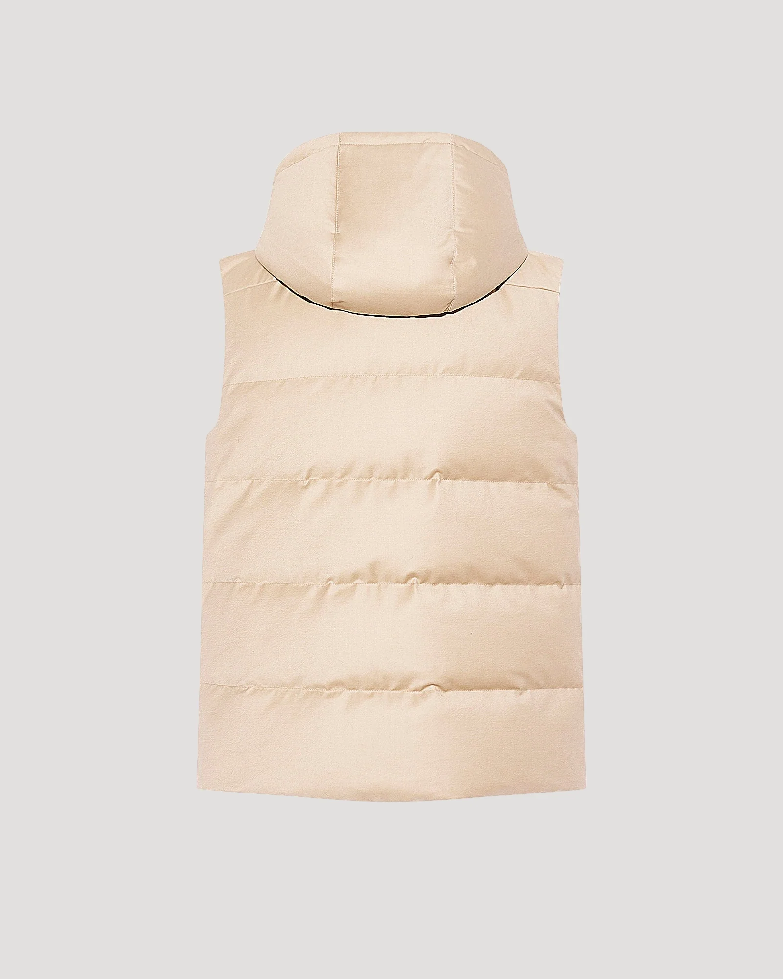 Down Gilet made with Loro Piana fabric with mink fur trim - Image 6