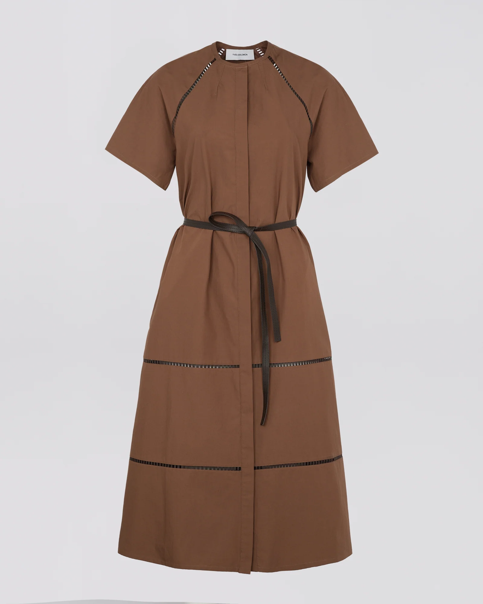 Cotton poplin dress with broderie anglaise - Image 5