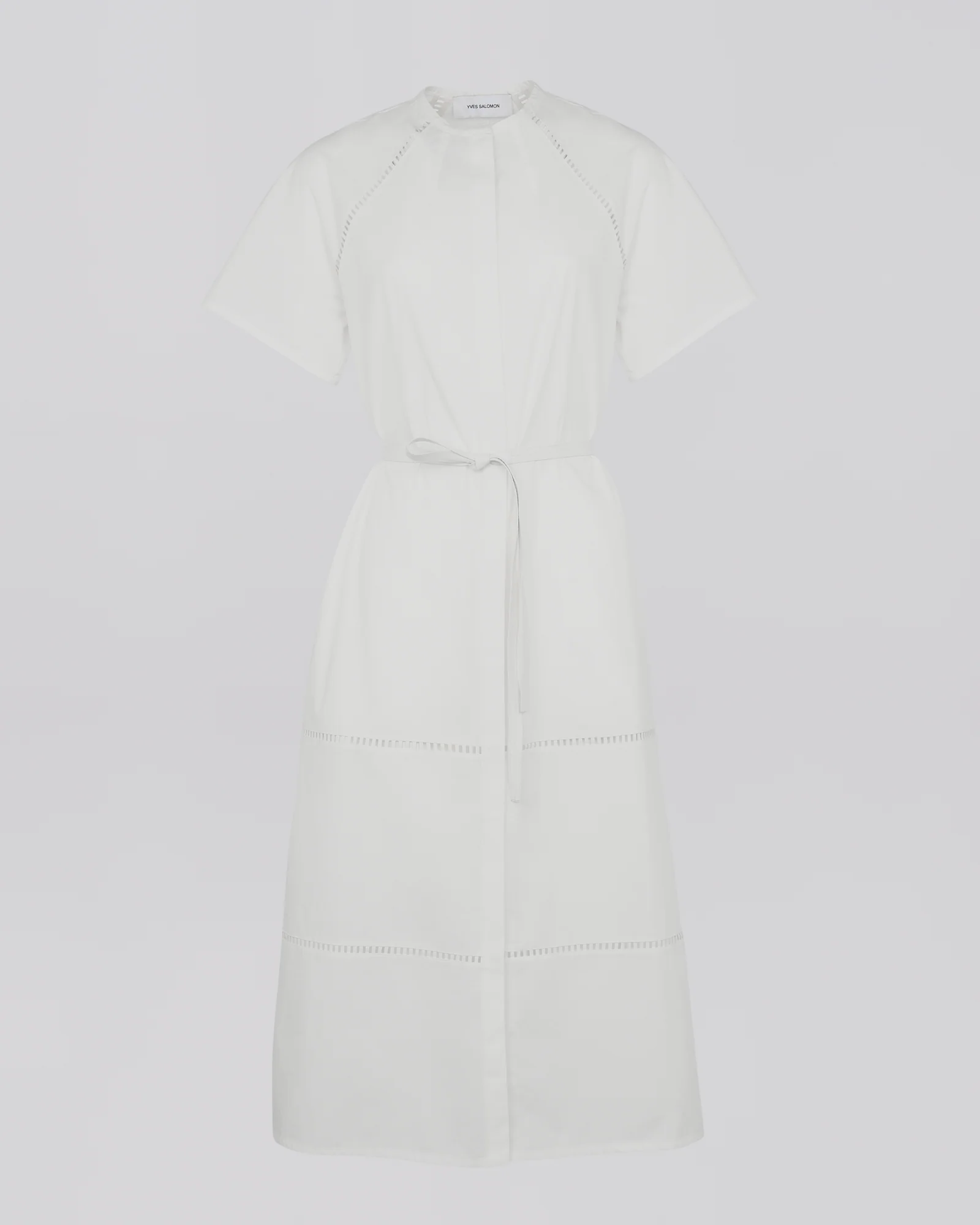 Cotton poplin dress with broderie anglaise - Image 4