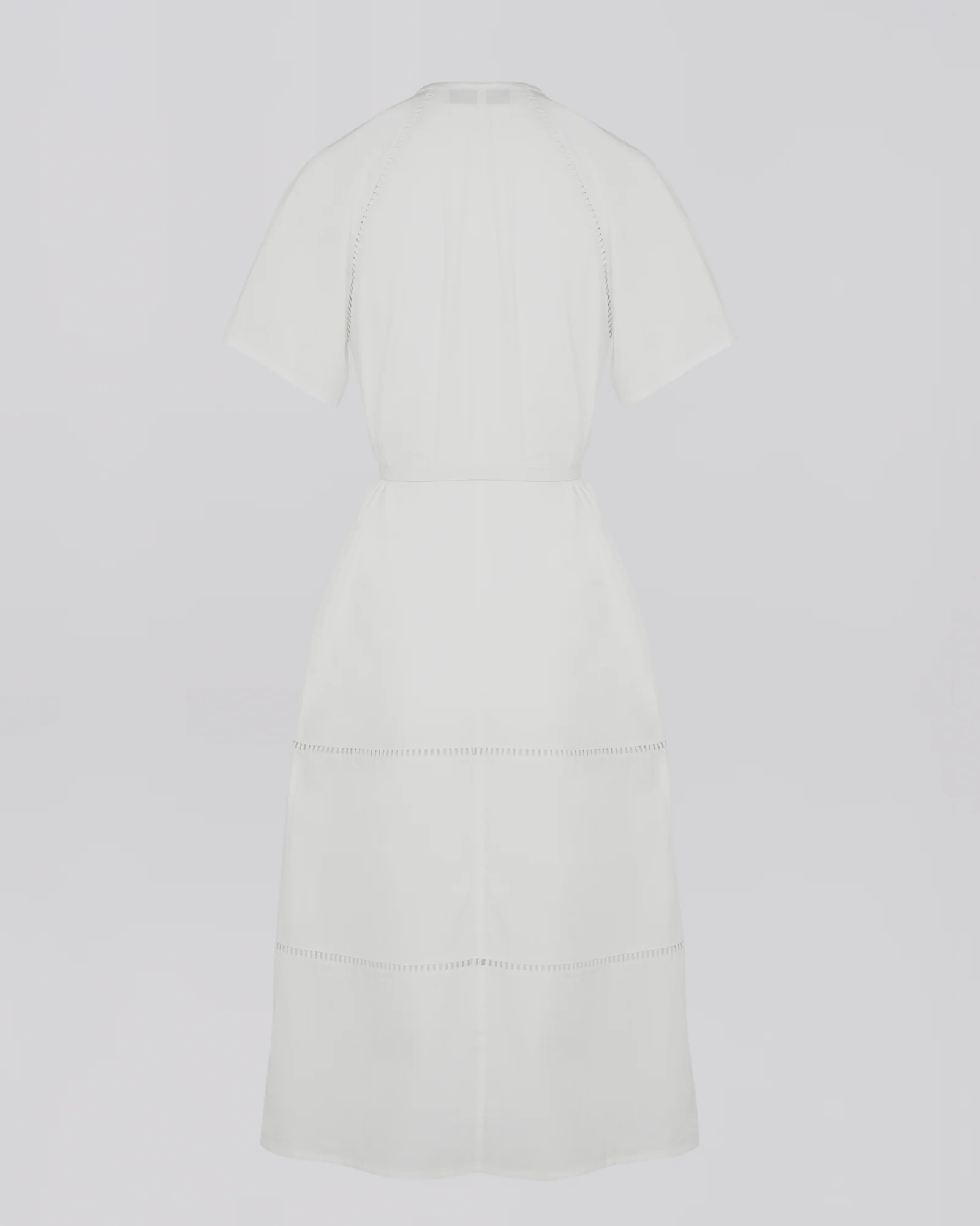 Cotton poplin dress with broderie anglaise - Image 5