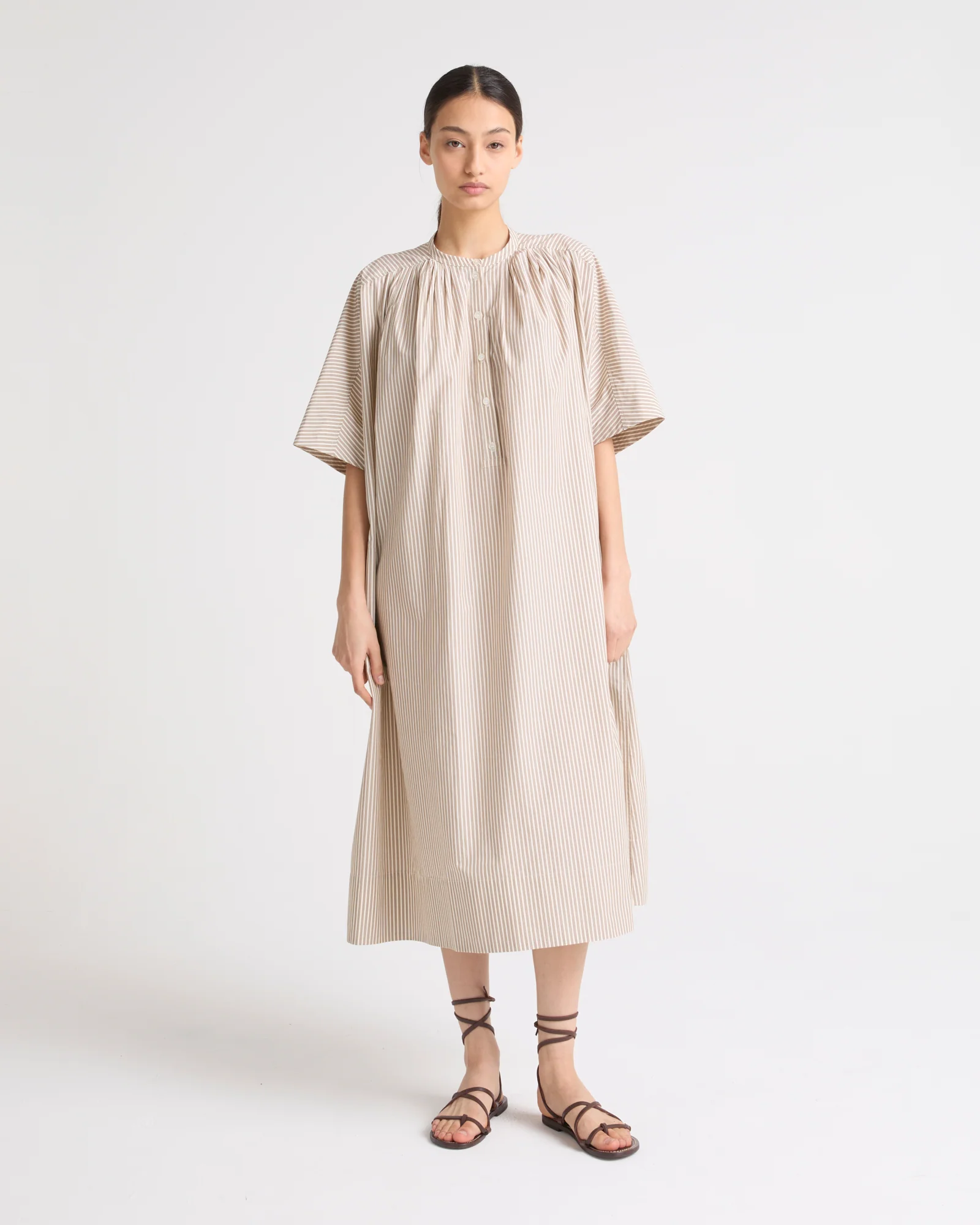 Cotton poplin kaftan dress - Image 3