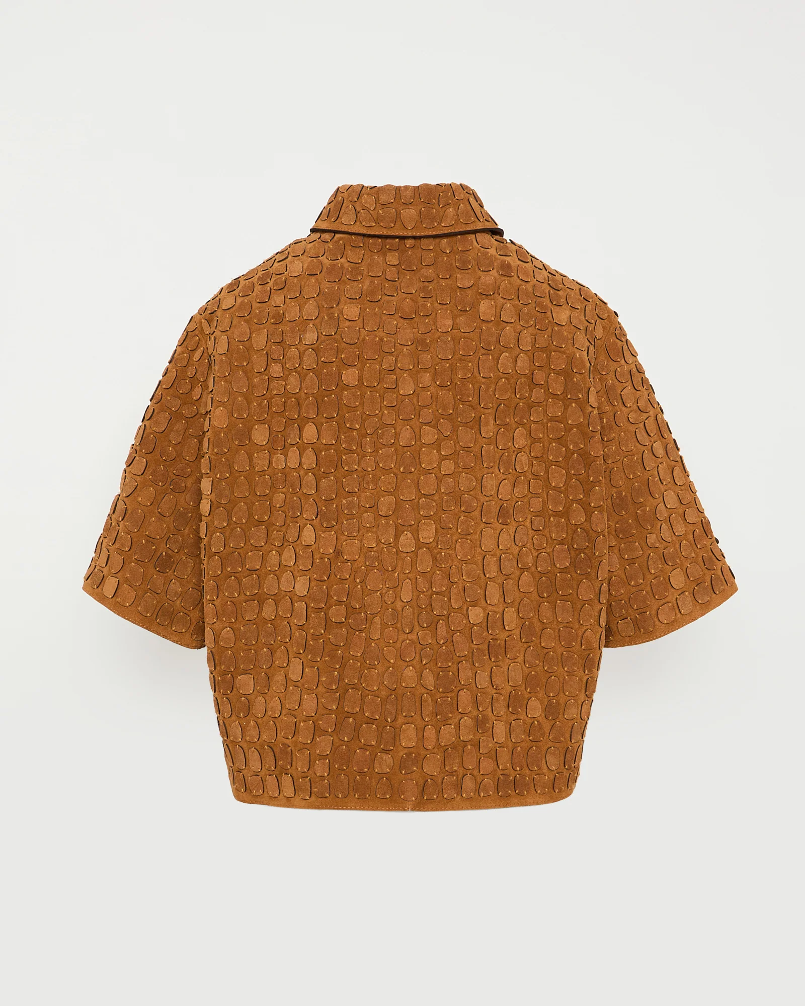 Embroidered suede calfskin shirt - Image 6