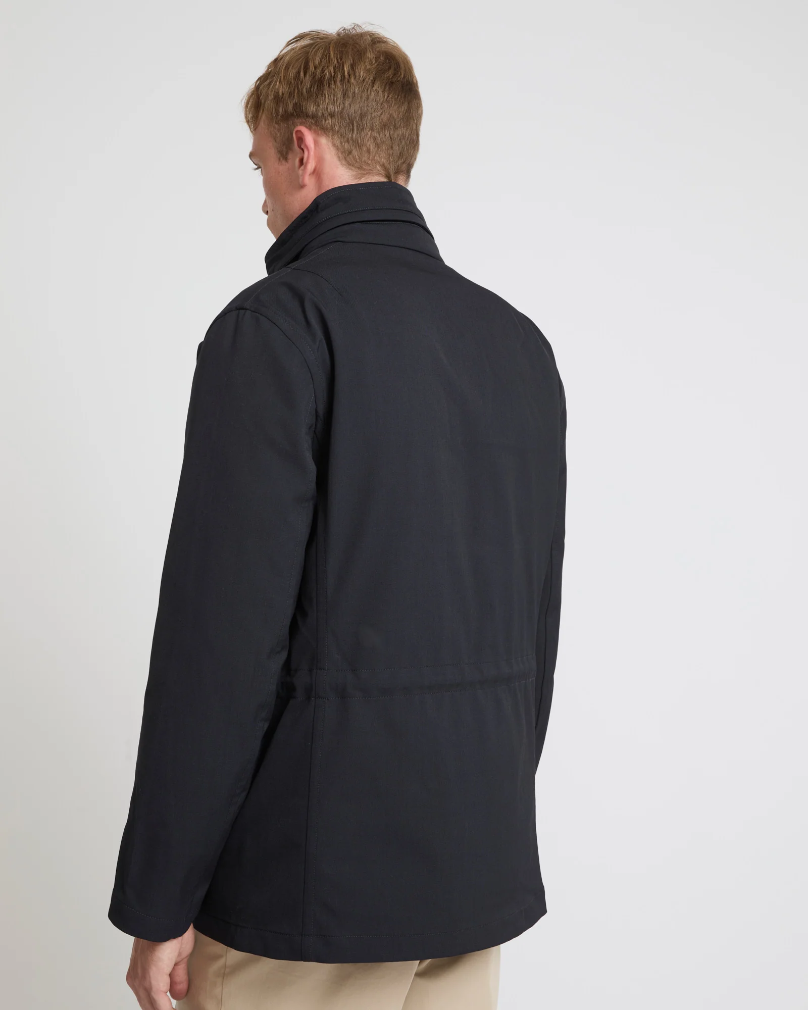 Field jacket in waterproof technical wool and mink fur - Image 4