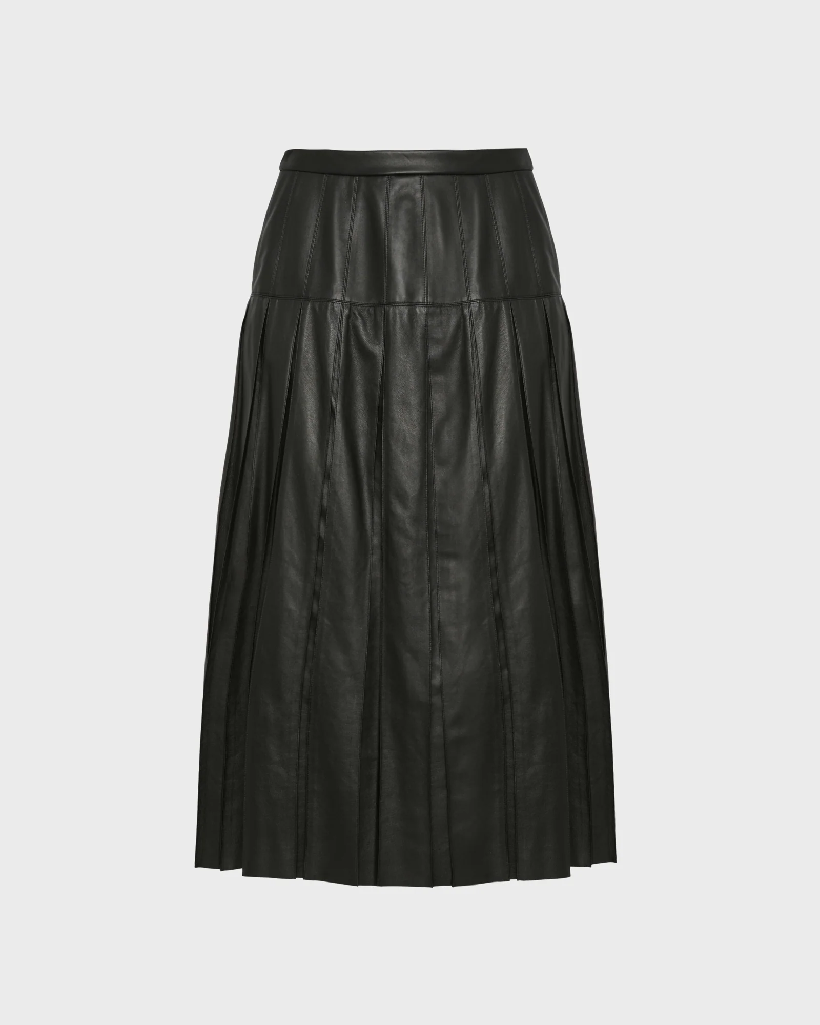 Fine lamb leather pleated skirt - Image 5