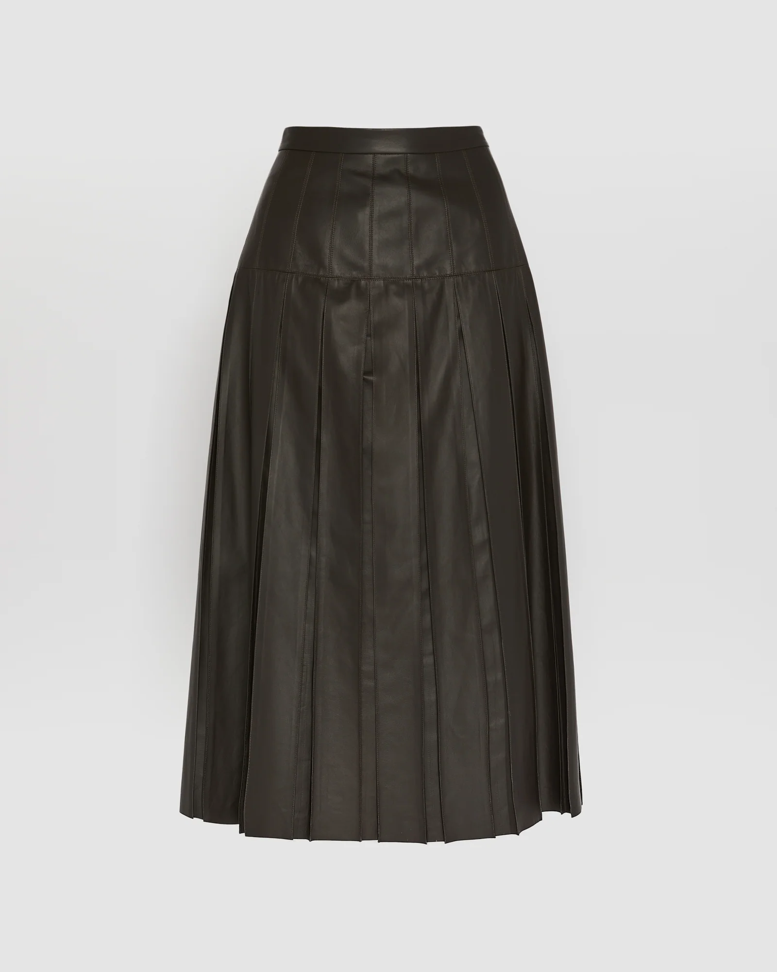 Fine lamb leather pleated skirt - Image 5