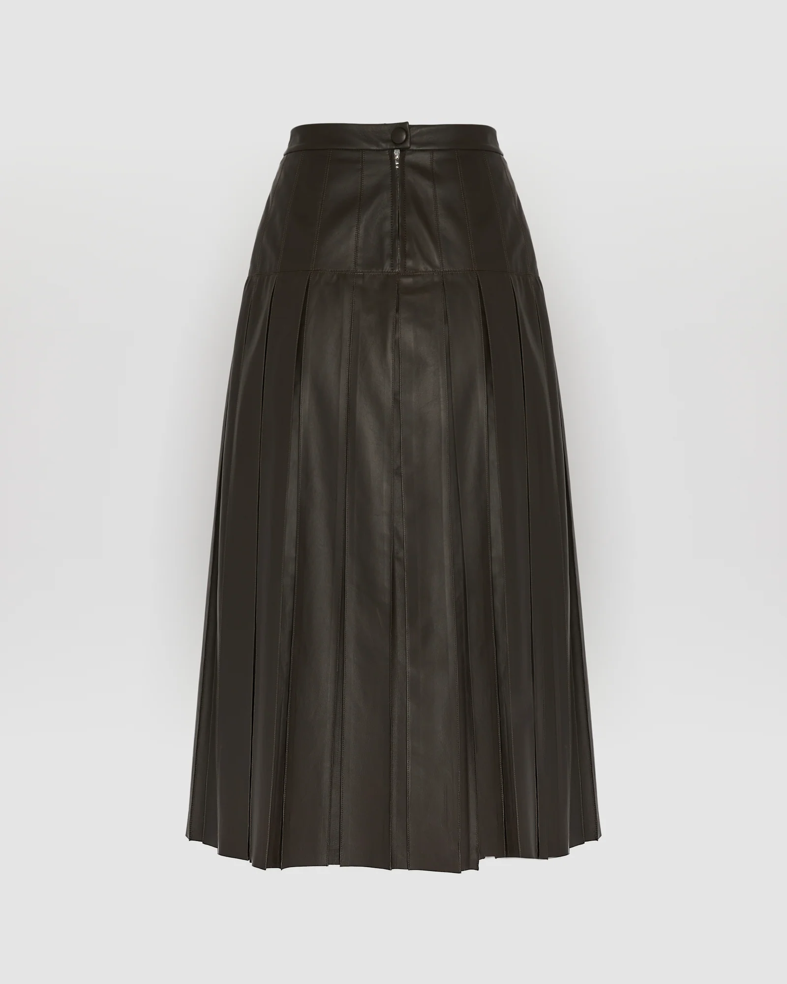 Fine lamb leather pleated skirt - Image 6