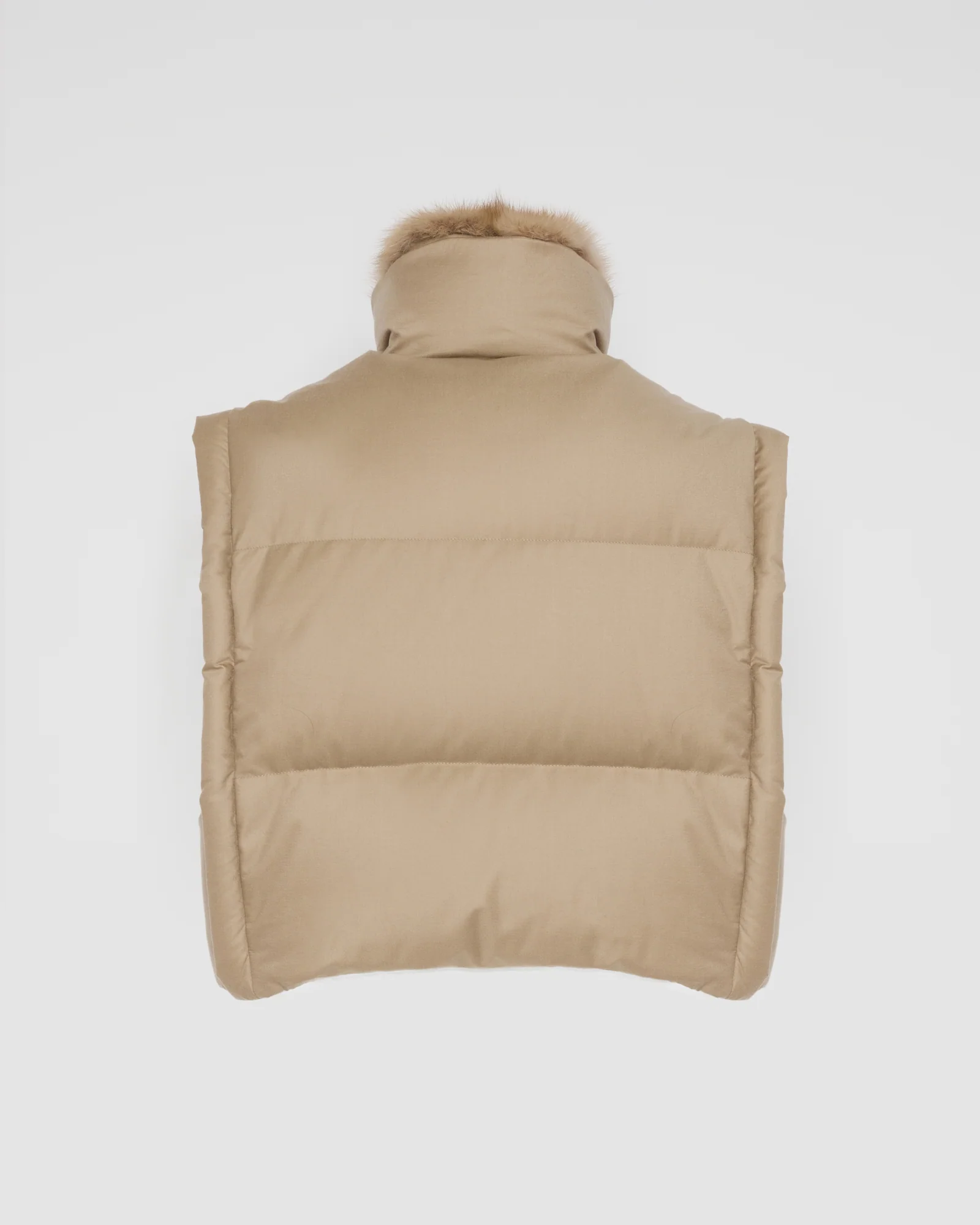 Flannel gilet with sable fur collar - Image 7