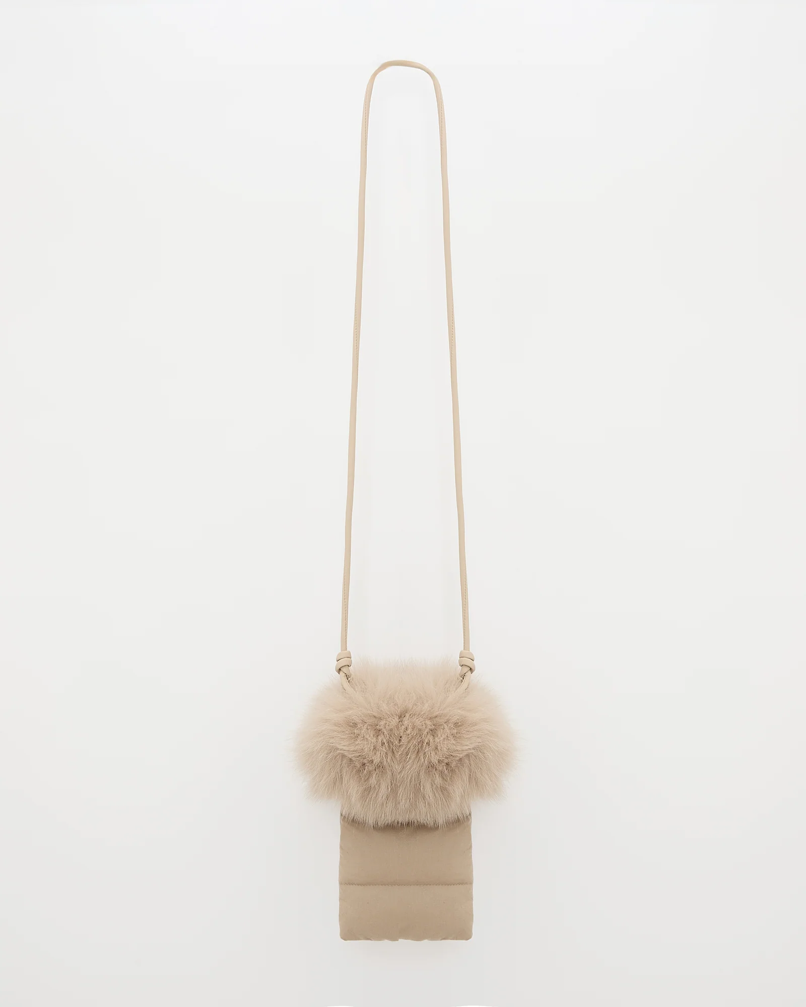 Flannel phone case with fox fur trim - Image 2
